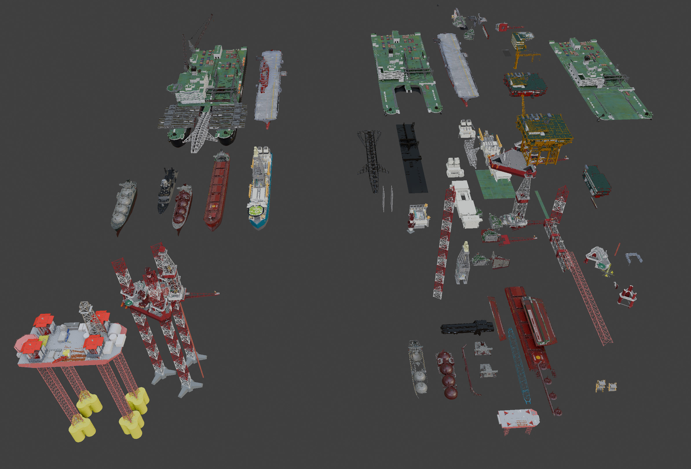 I disassembled and reassembled 1:1 sea vessels and oil rig models to prepare the kibash parts, similar to how actual film sets were built, but with much bigger scale. Now with the power of 3D we can disassemble and reassemble almost anything we want :)