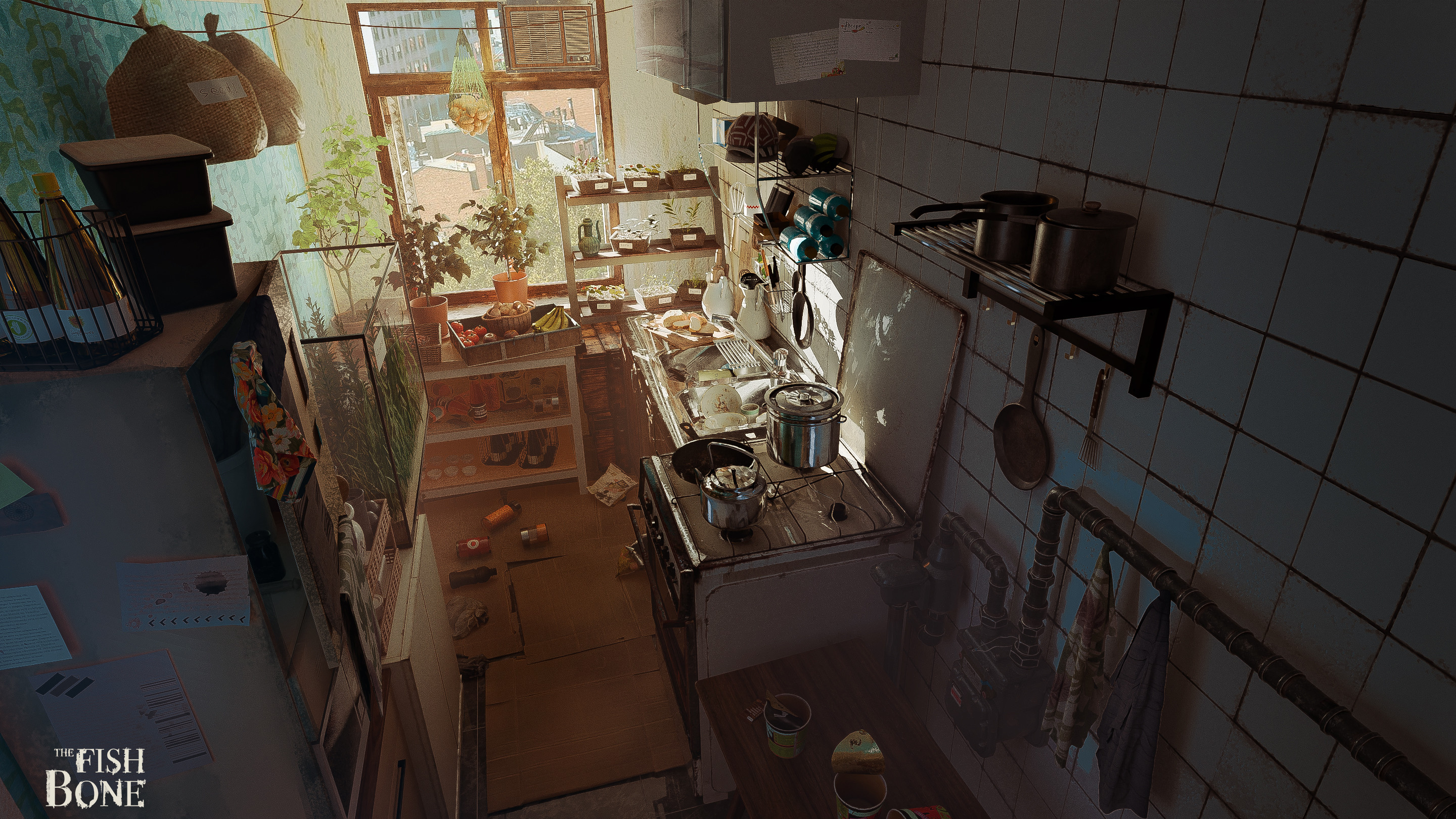 The biologist is a vegetarian who grows various plants in his kitchen, such as tomato and seaweed. He never eats meat, especially fish meat. It's possible that he suffered a lot of phycological issues from the experiments he's been tasked with.
