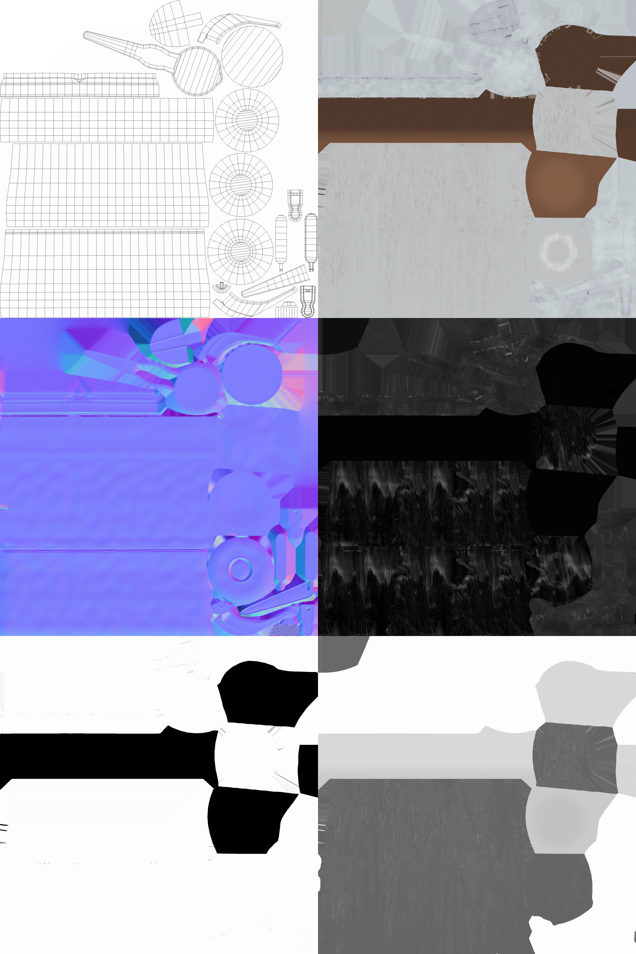 2048x2048 | UV, BaseColor, Normal, Roughness, Metallic, Opacity