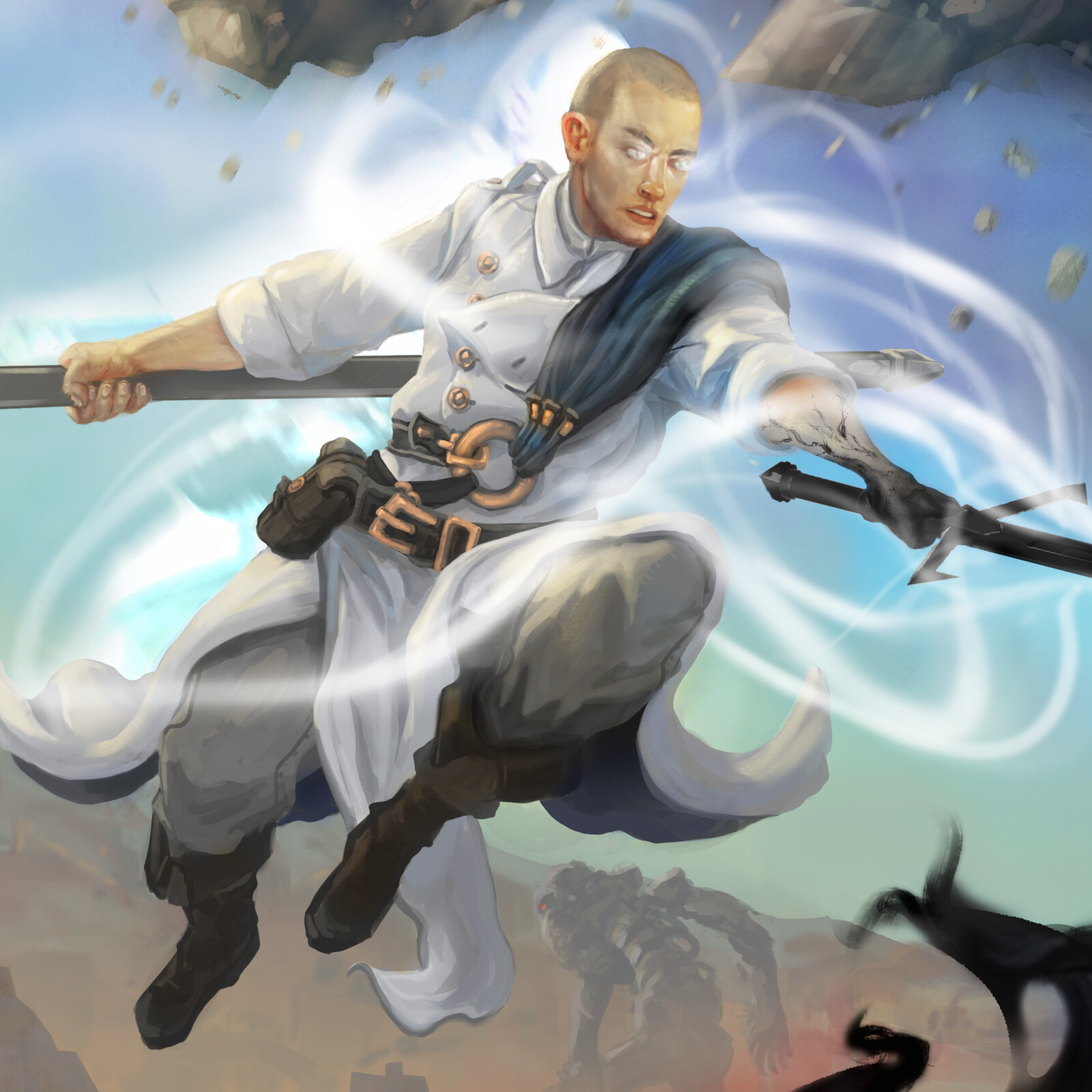 Detail shot of character  
