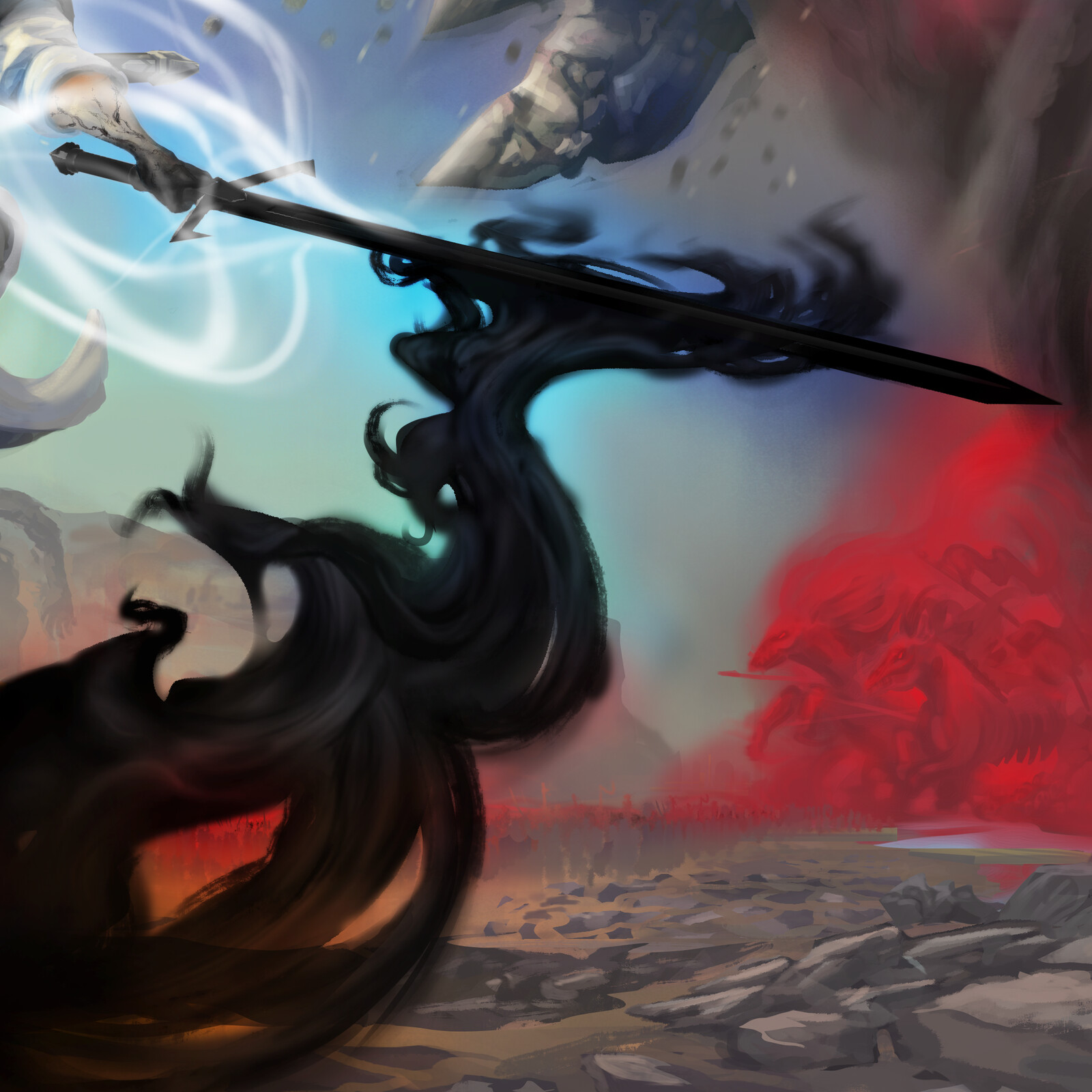 Detail shot of sword