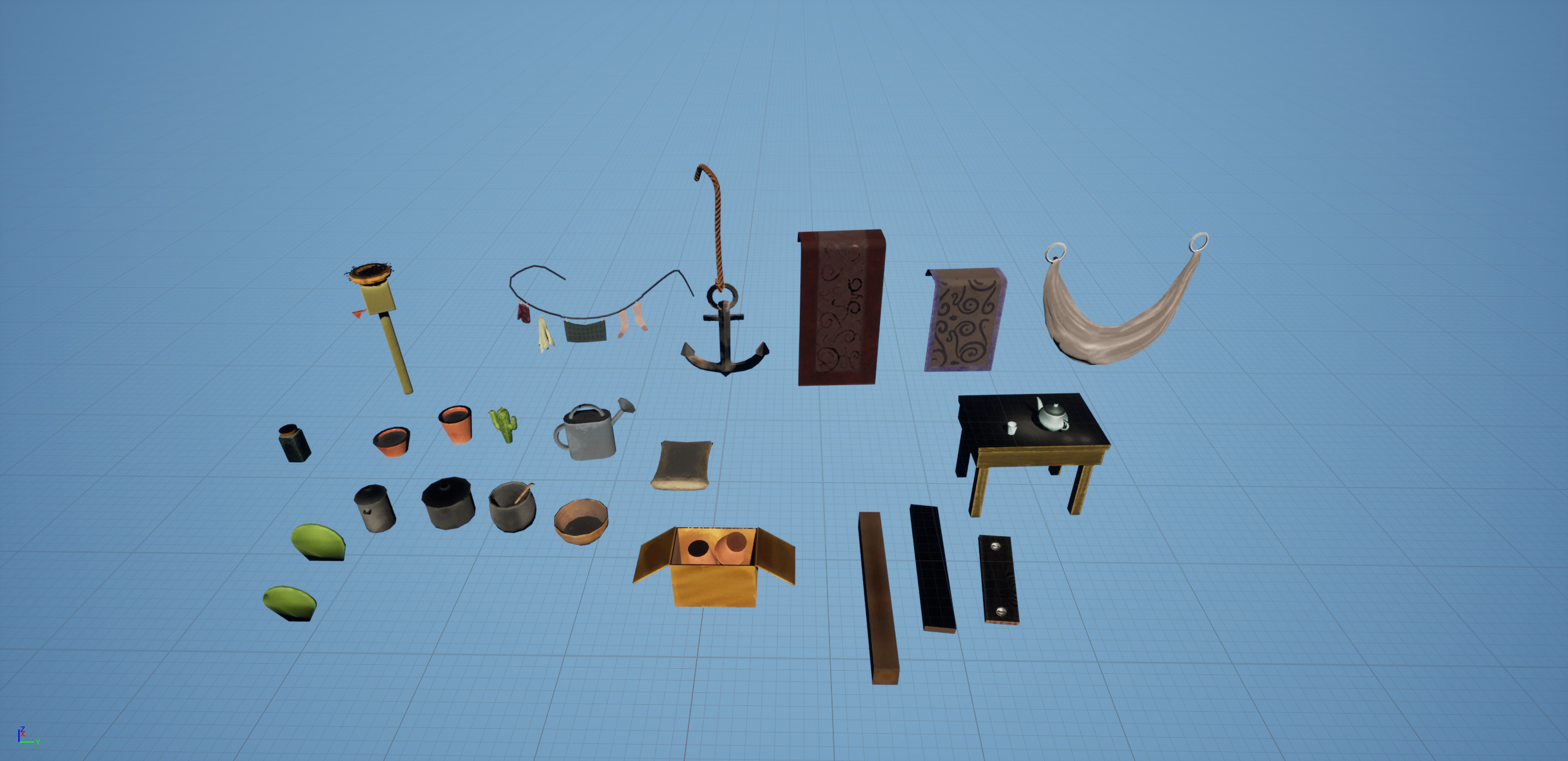 Decoration assets for the boat-house