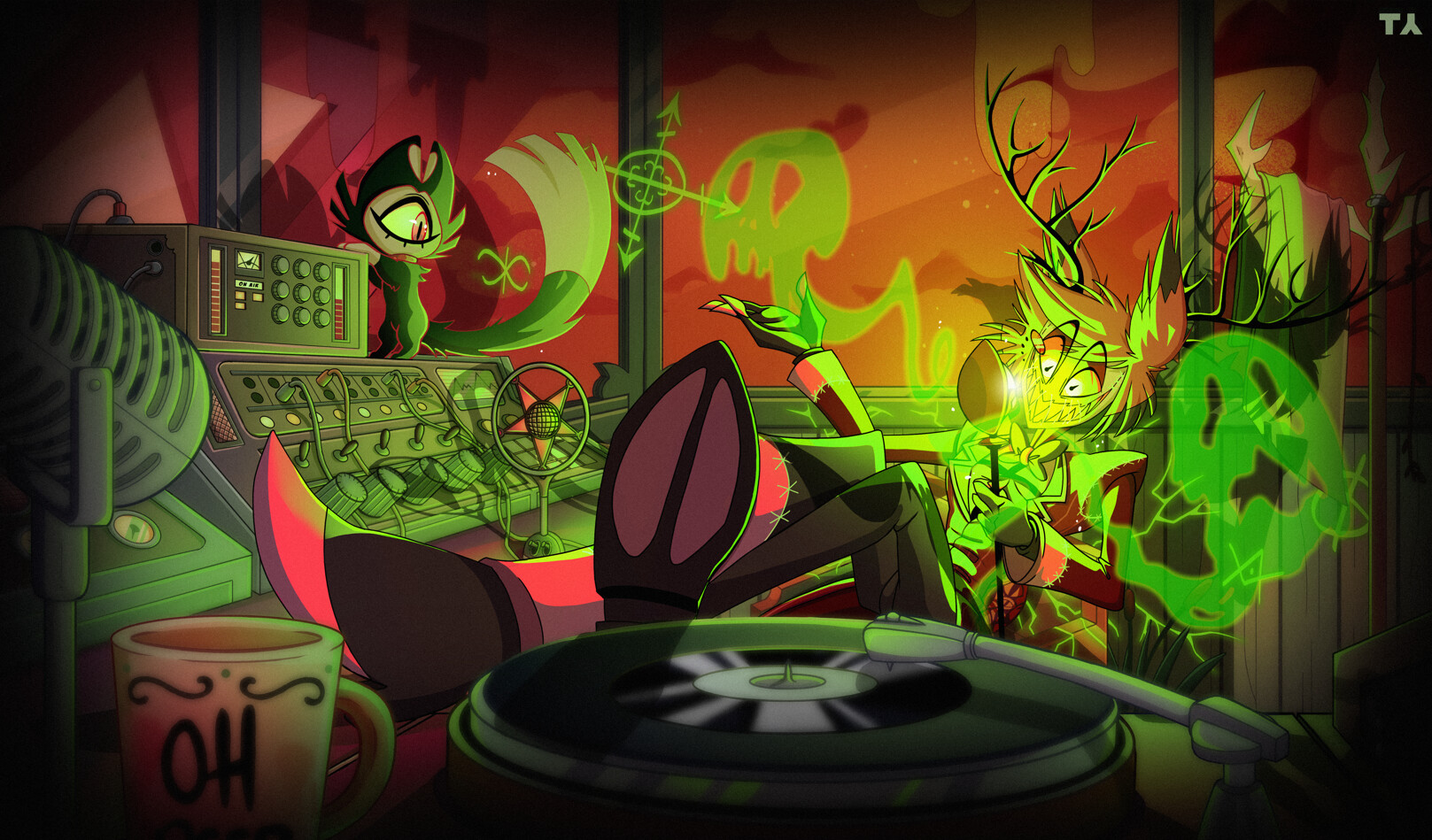 Artstation voodoo alastor hazbin hotel