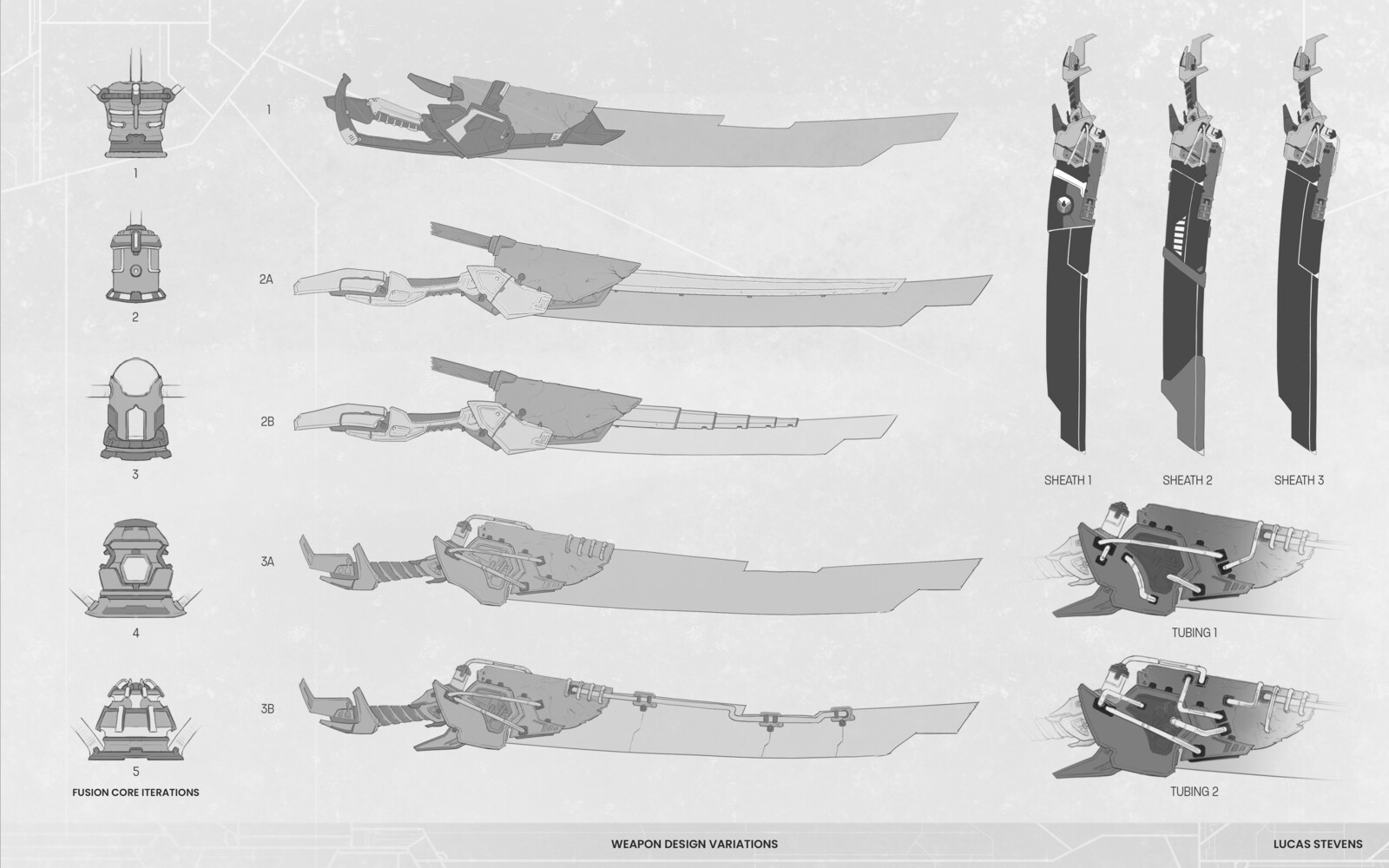 Focused exploration of a sword design and how it might be powered