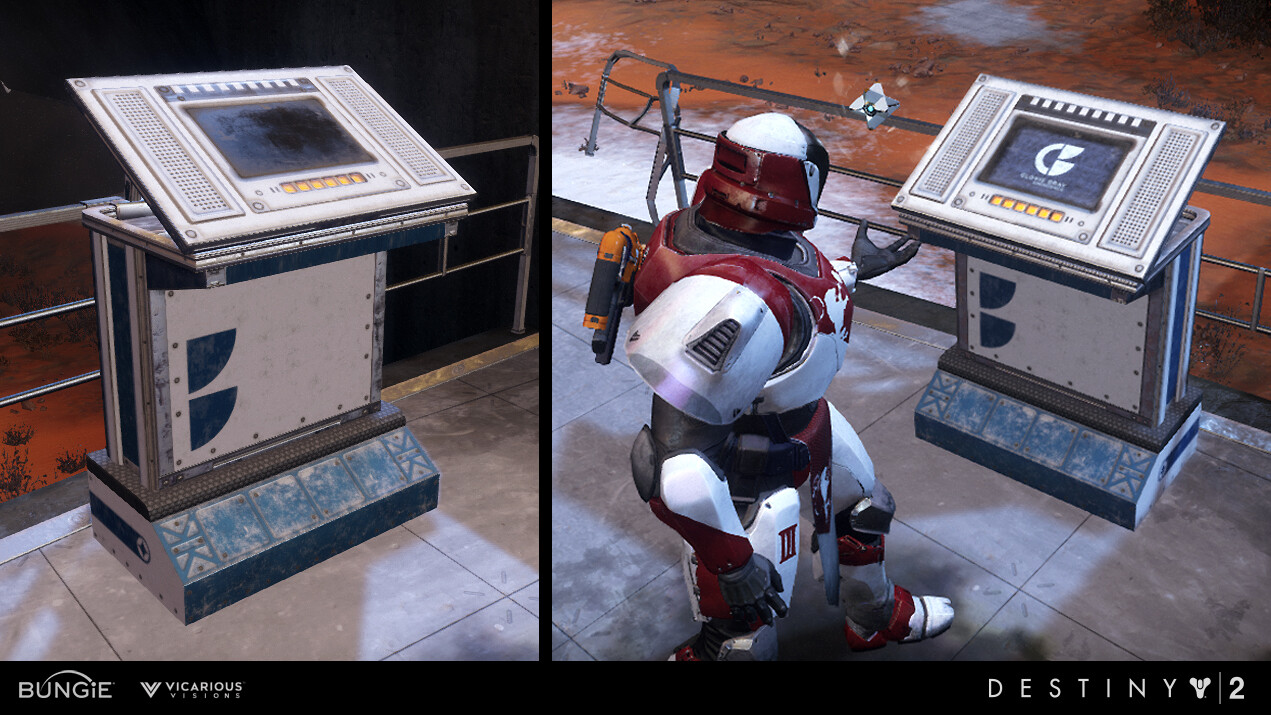 terminal model and surfacing, screen shader