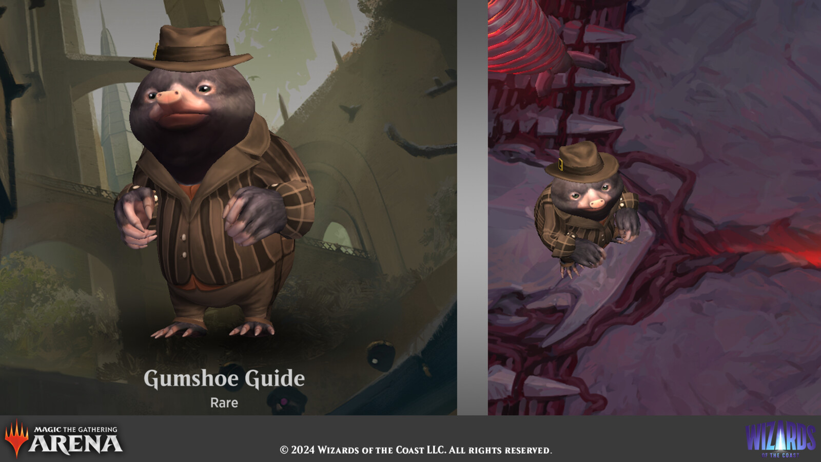 Select companion and game views for the Gumshoe Guide Mole