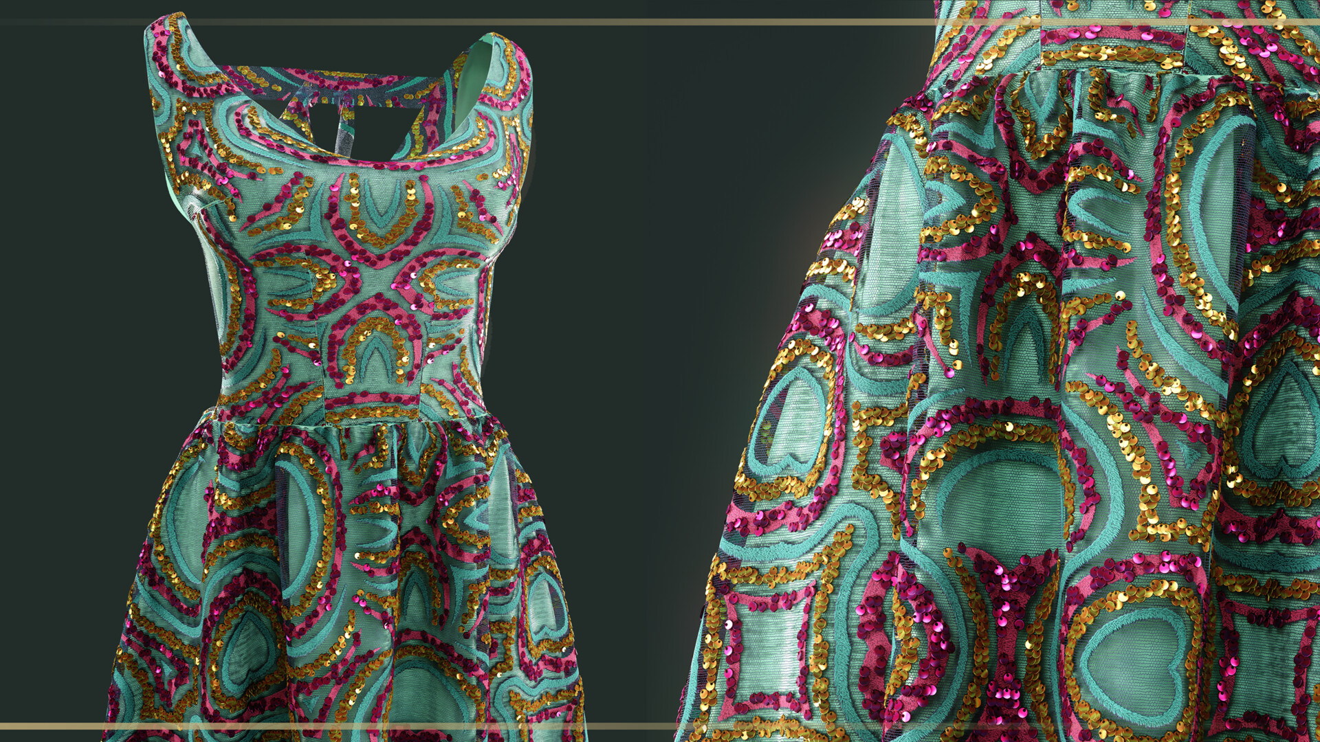 ArtStation - Sequin Lace Material