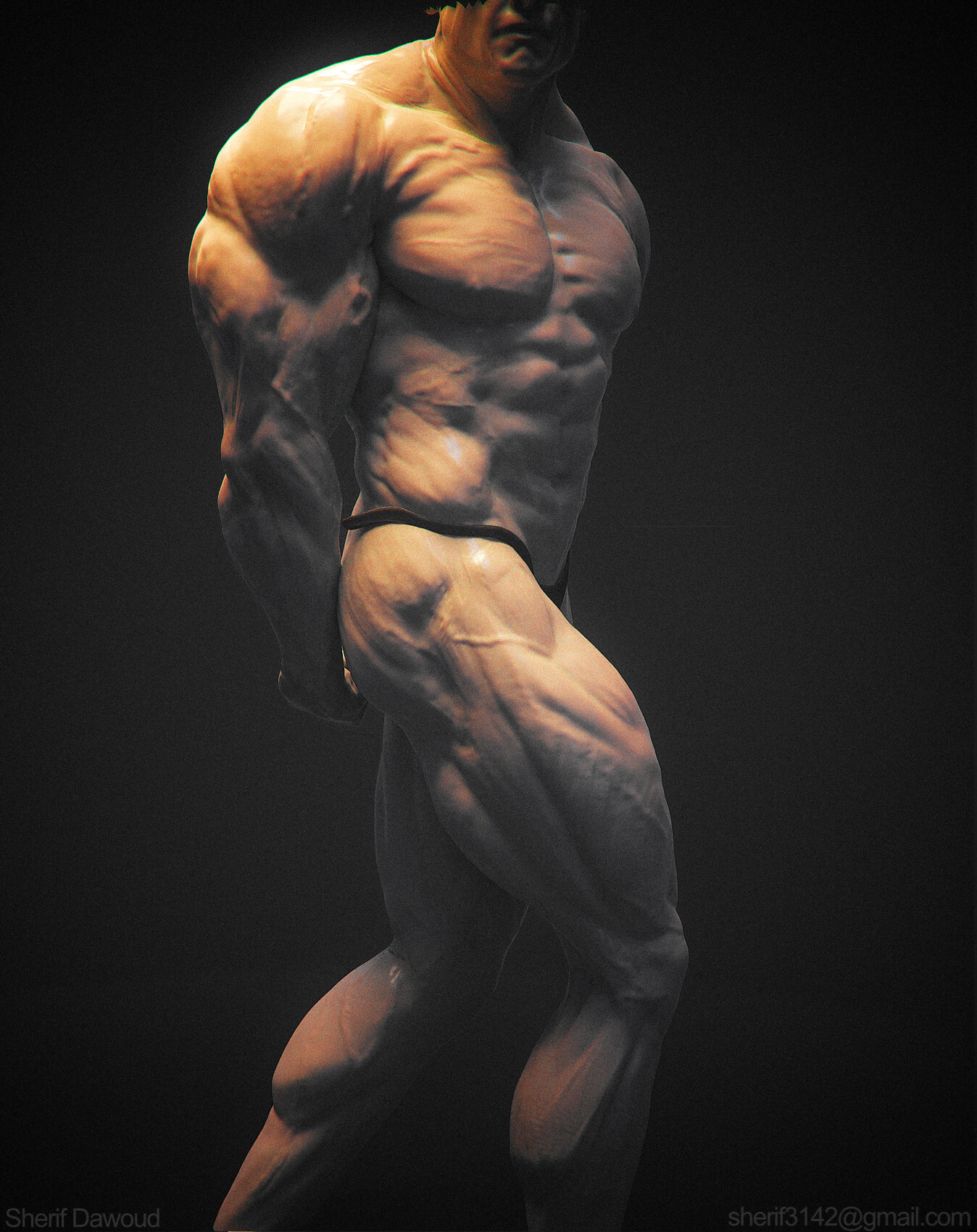 Dorian yates chest and genderless biceps