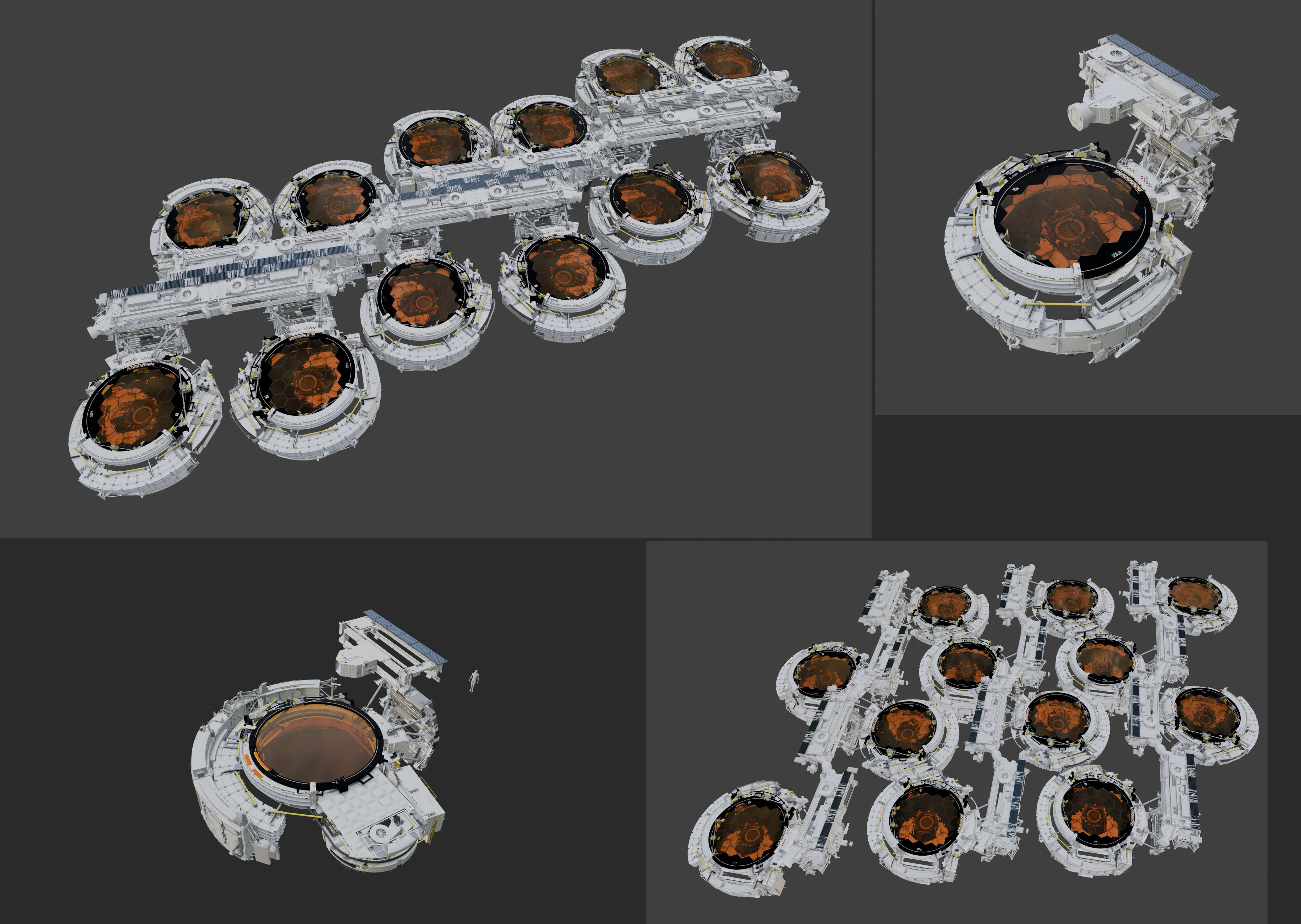 some early explorations on shapes and dome structure arrangement