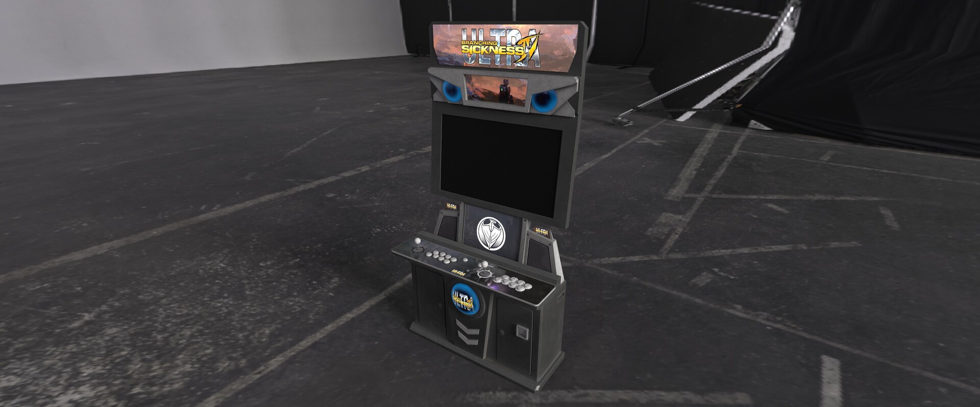 Artstation branching sickness arcade candy cabinet