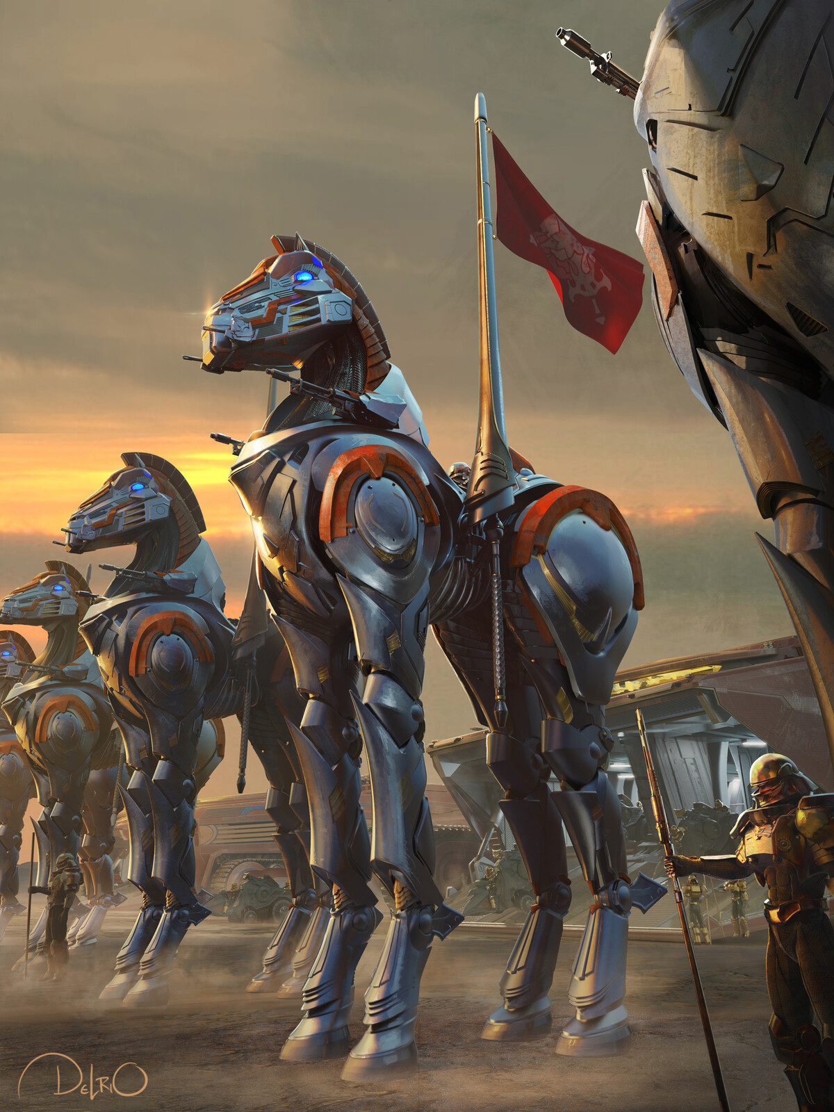 STRIDOR - These guys! I know the original toy was actually sentient. For my take I made them robotic mounts. I wanted them to have a bit of the feeling of the mythical Trojan horse. 