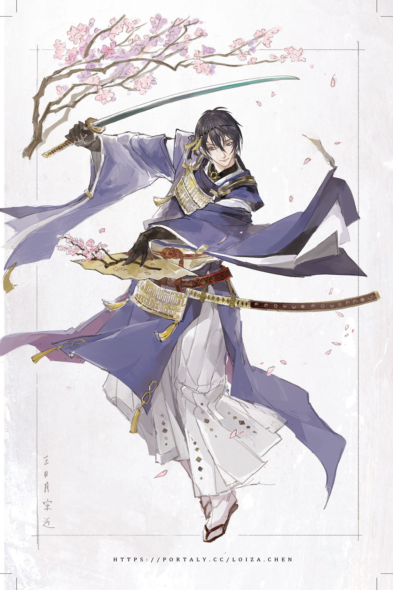 ArtStation - 刀劍亂舞/三日月宗近（みかづきむねちか）