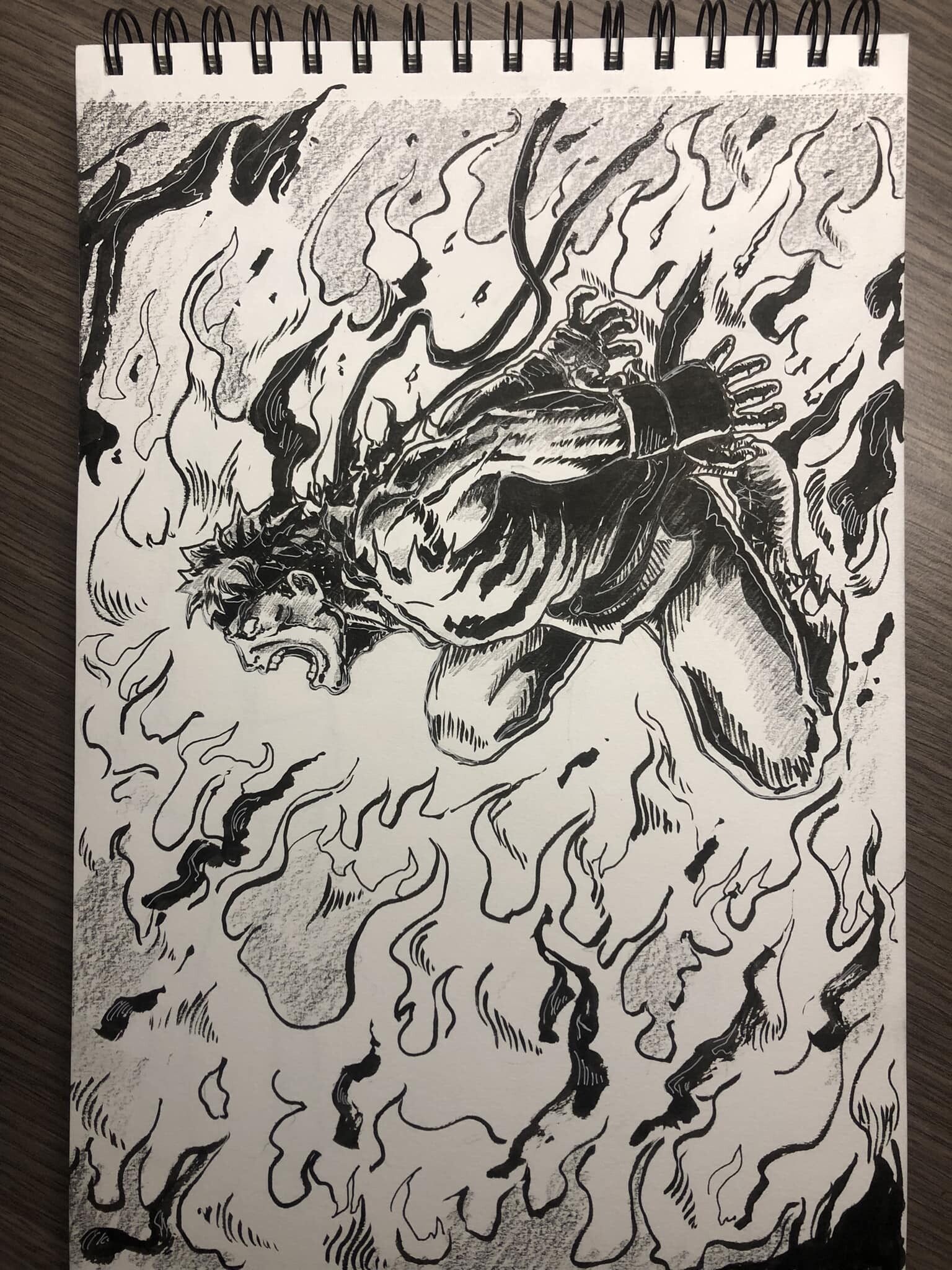 ArtStation - Ryu in fire