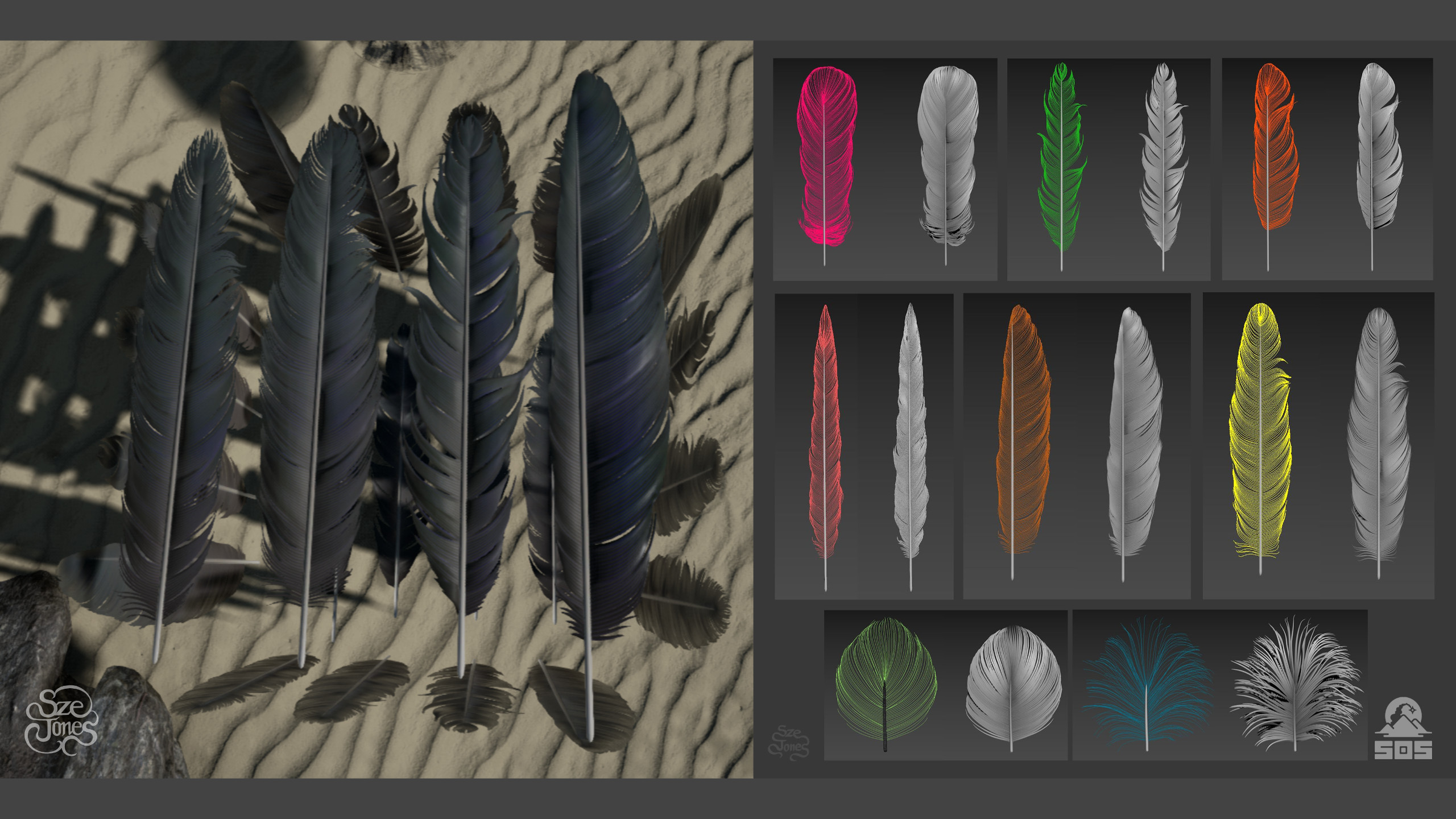 Feather Splines to Feather Cards in Unreal Engine