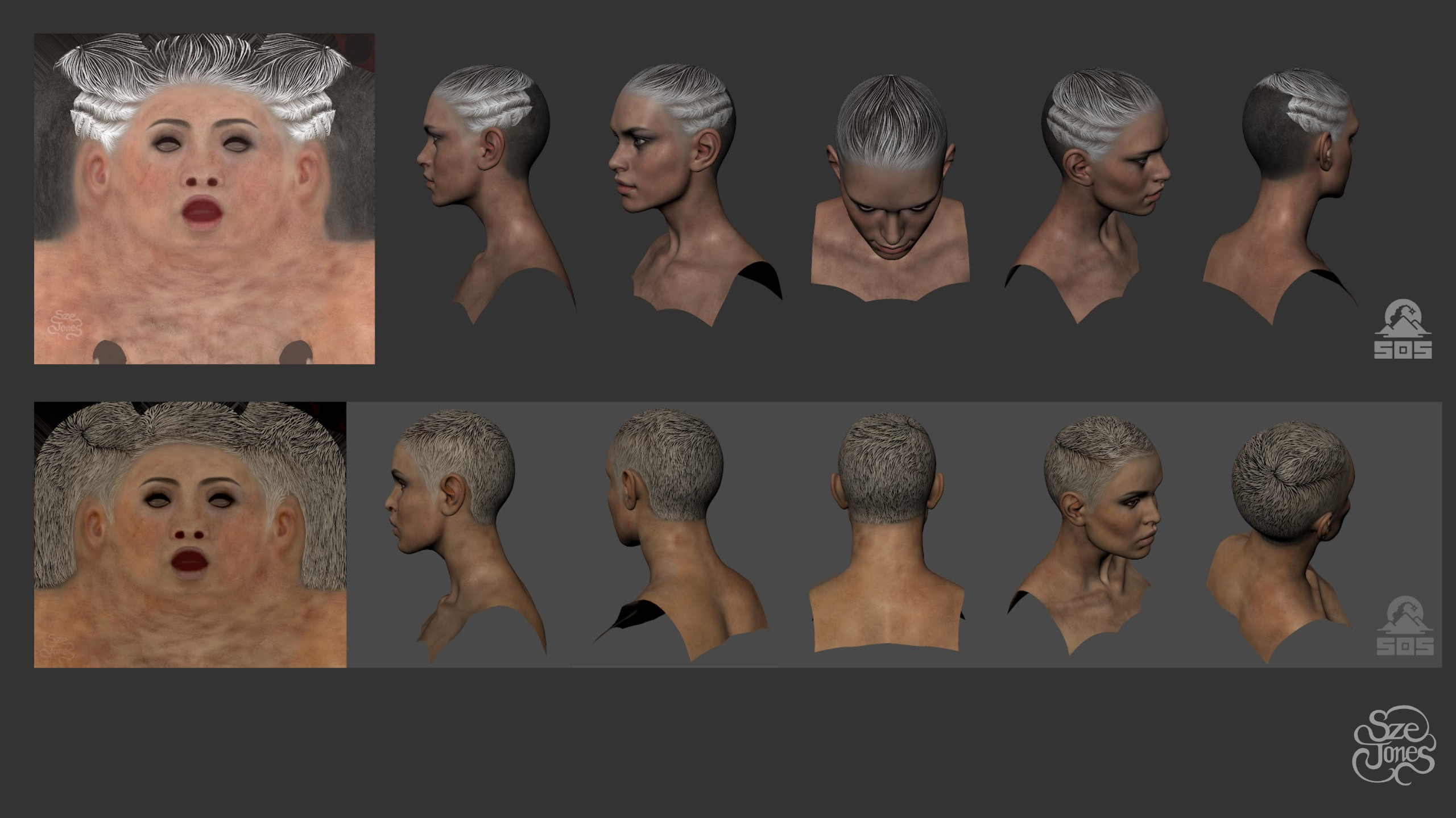 Texture layout for Follicle Cap for Braids and Short Hair