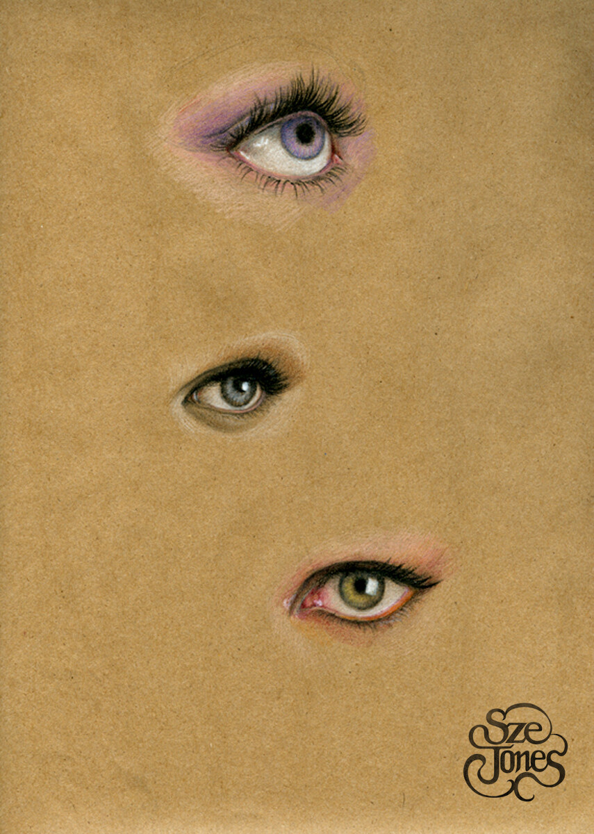 Eye Drawings &amp; Studies - Color Pencil