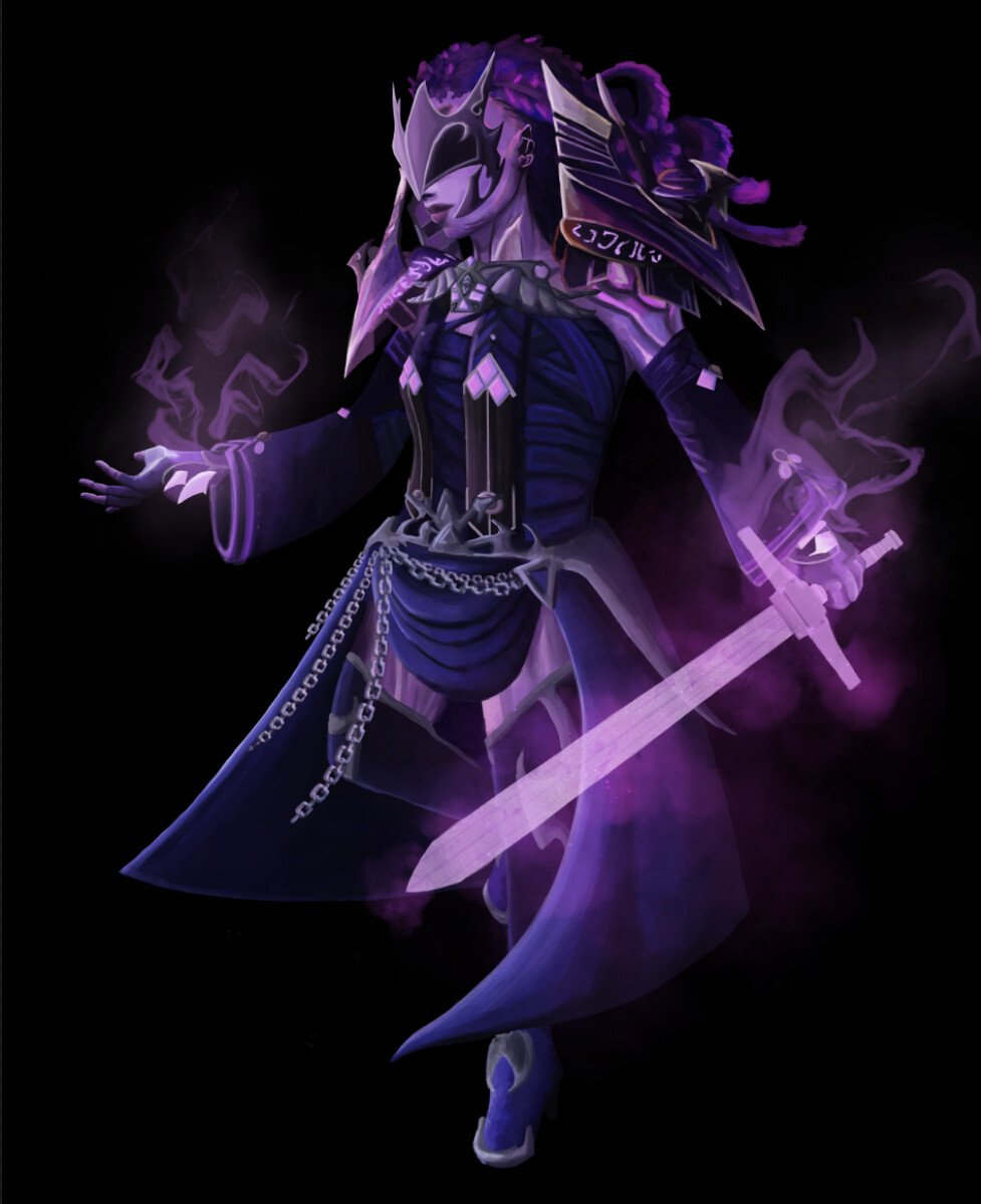WIP shot of the body/armor done mostly, the most difficult part of this was her outstretched hand and getting the sword to look right.