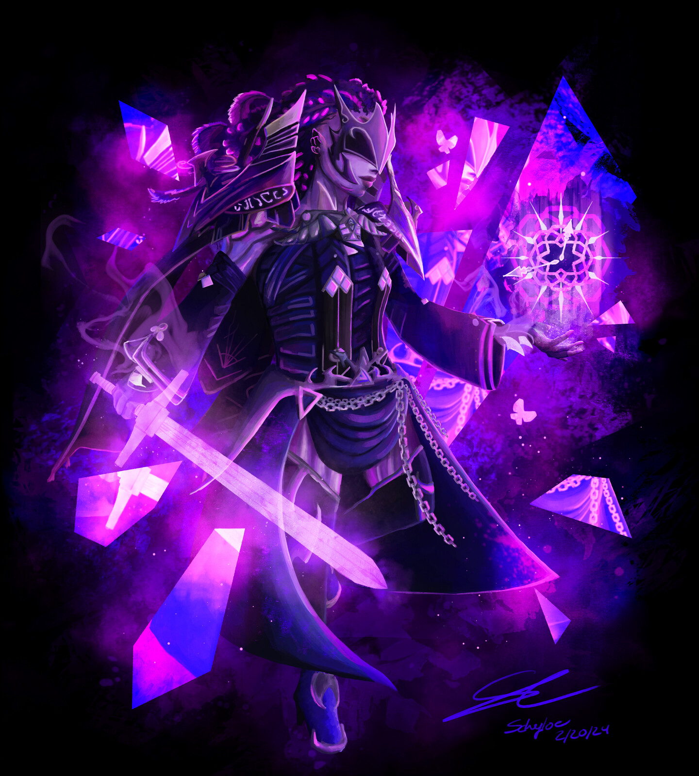Black background