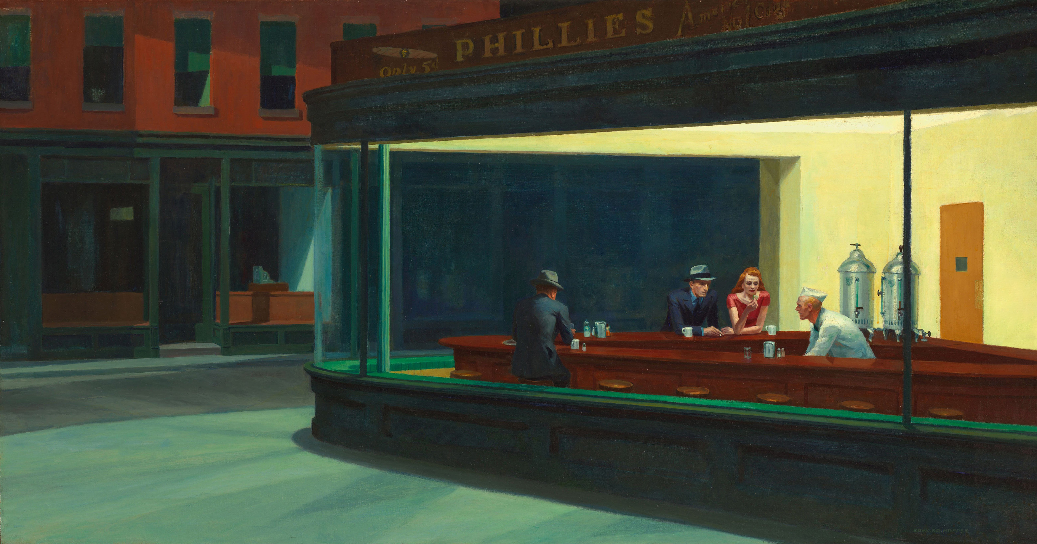 Nighthawks Original by Edward Hopper from 1942