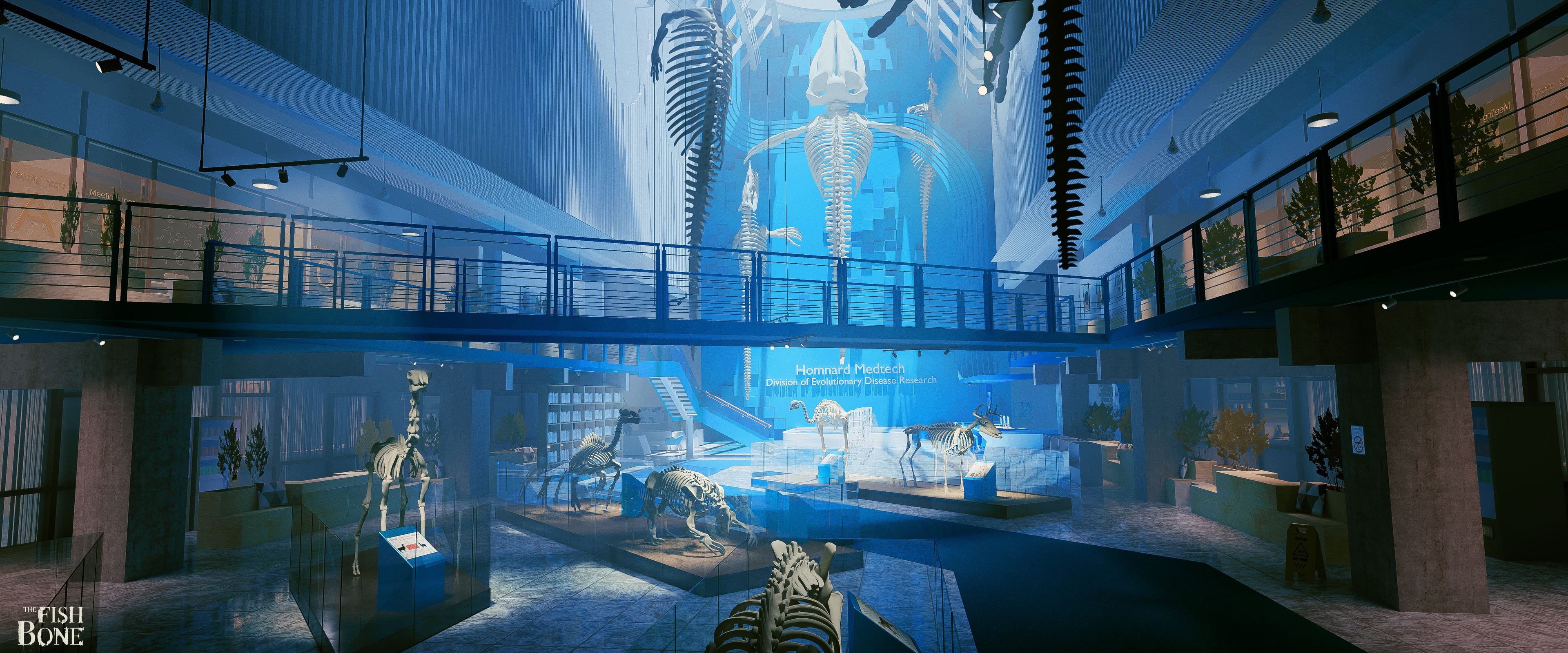 Research center in Fish Bone, where the biologist work. This is a private medical research company, which is neither a good or bad organization.