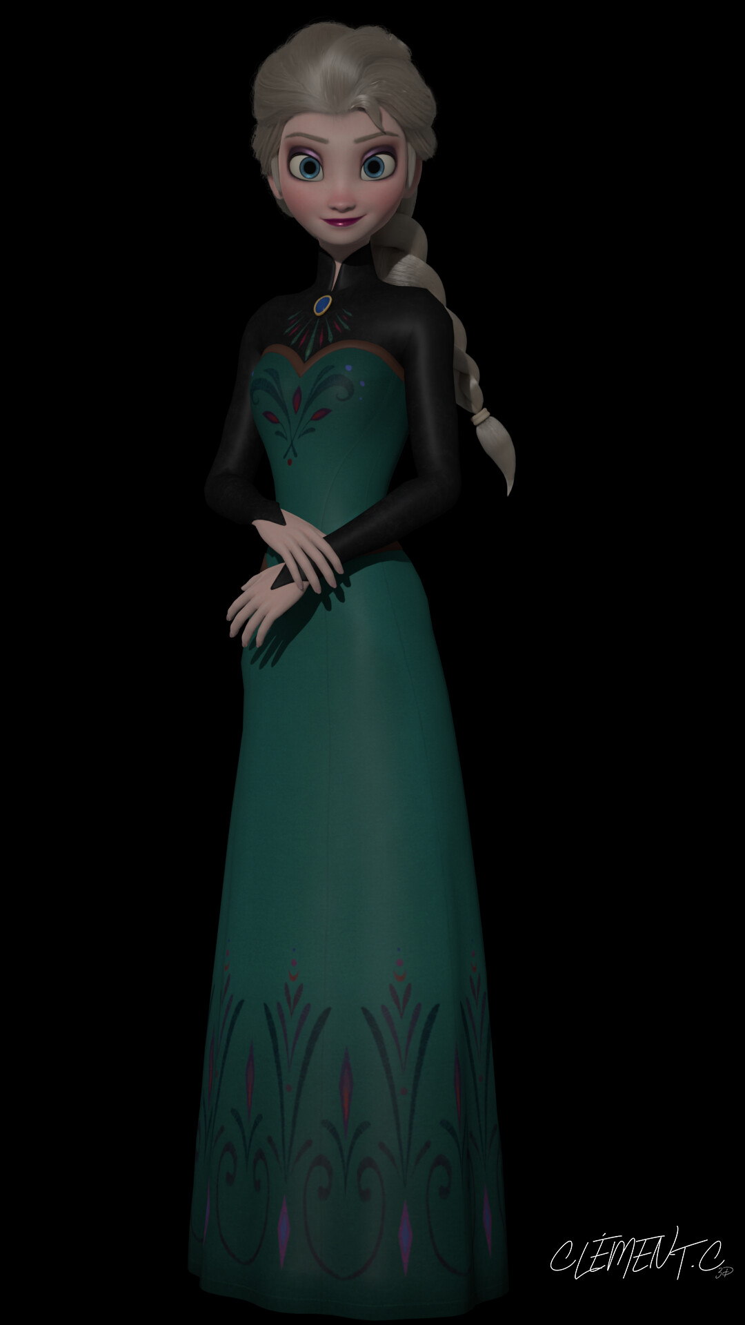 ArtStation Creation Robe Couronnement Elsa