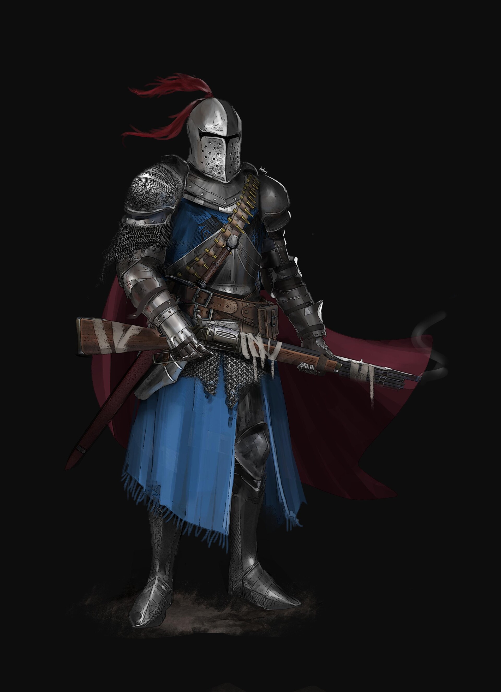 ArtStation - Knight With Rifle 1