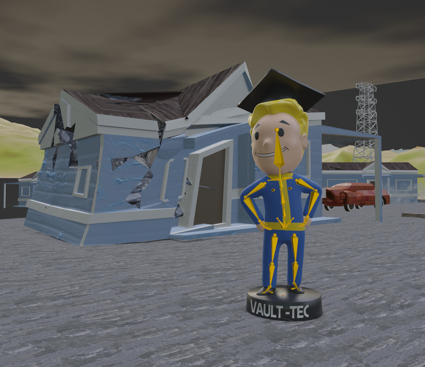 Modeling, texturing, sculpting, rigging, lighting, etc.