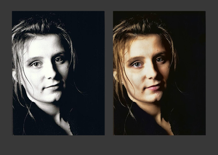 Colorisation d'une photo en noir et blanc