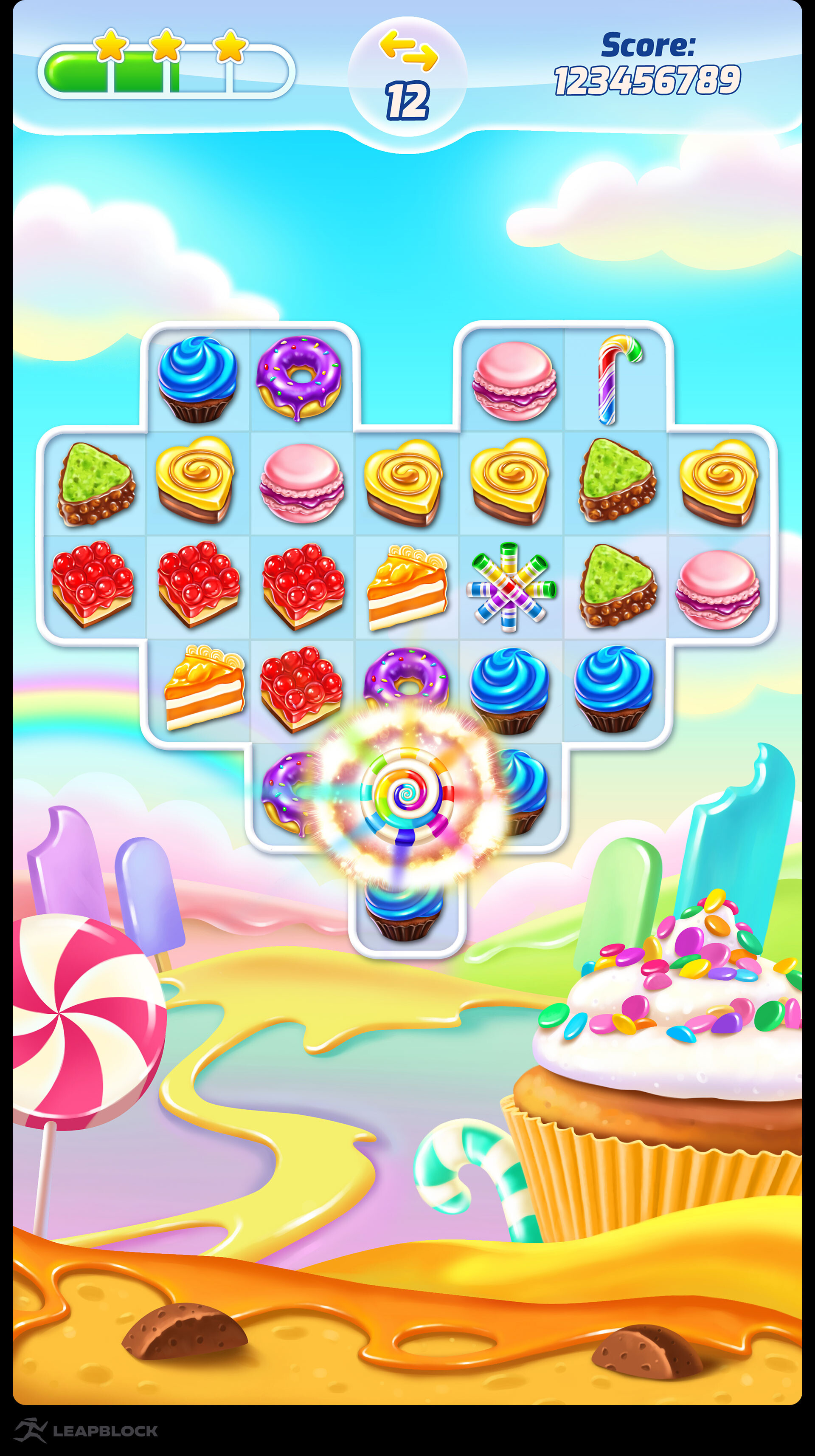 LeapBlock Match 3 Candy Mobile Game