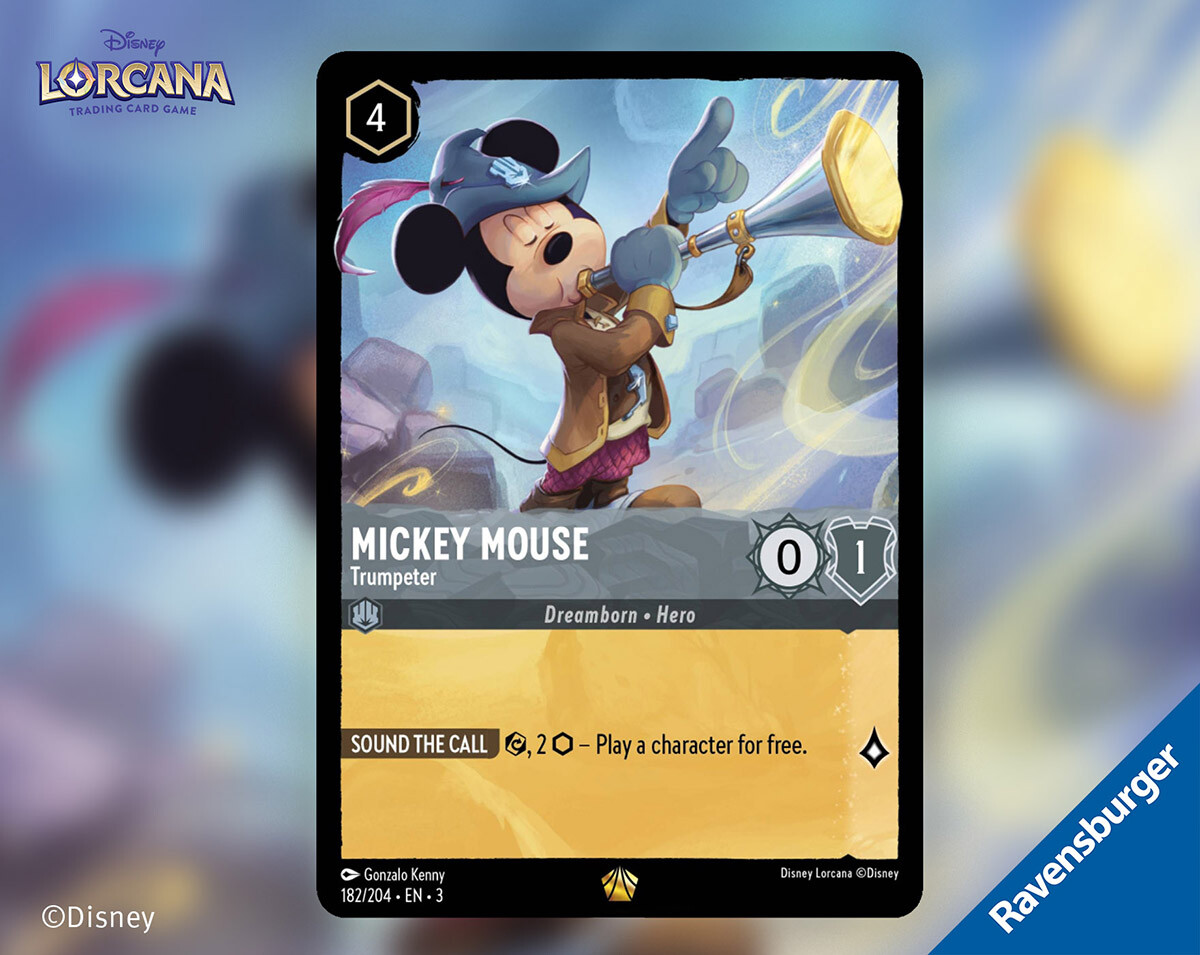 Gonzalo Kenny - Disney LORCANA - MICKEY MOUSE Trumpeter - SET 3 Into The Inklands Gonzalo Kenny - Disney LORCANA - MICKEY MOUSE Trumpeter - SET 3 Into The Inklands
