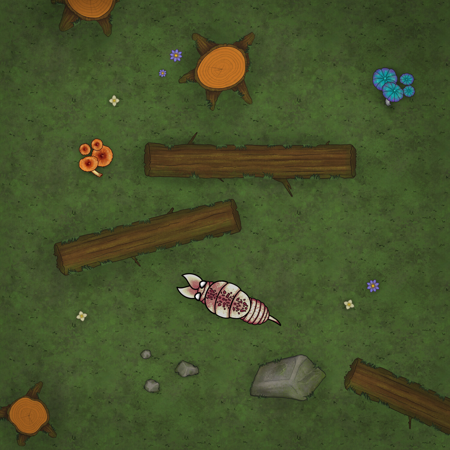 A mockup of how the overworld will look like.