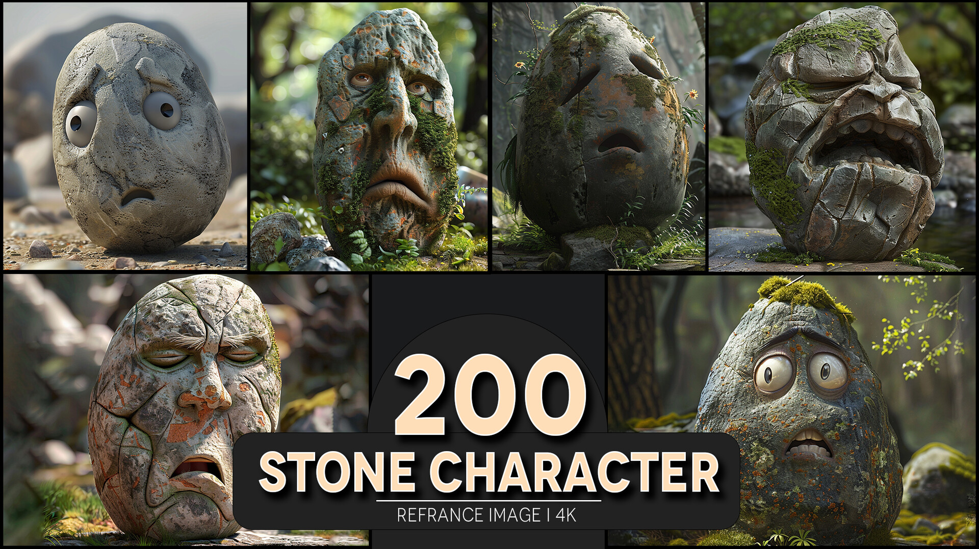 Pixel Ref - Stone Character 4K Reference/Concept Images