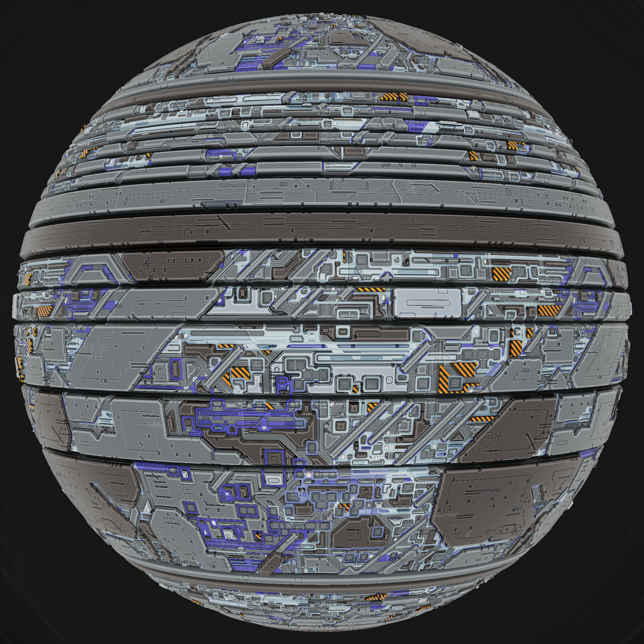 Single Material Trim Sheet used for the majority of the structure (Substance Designer)