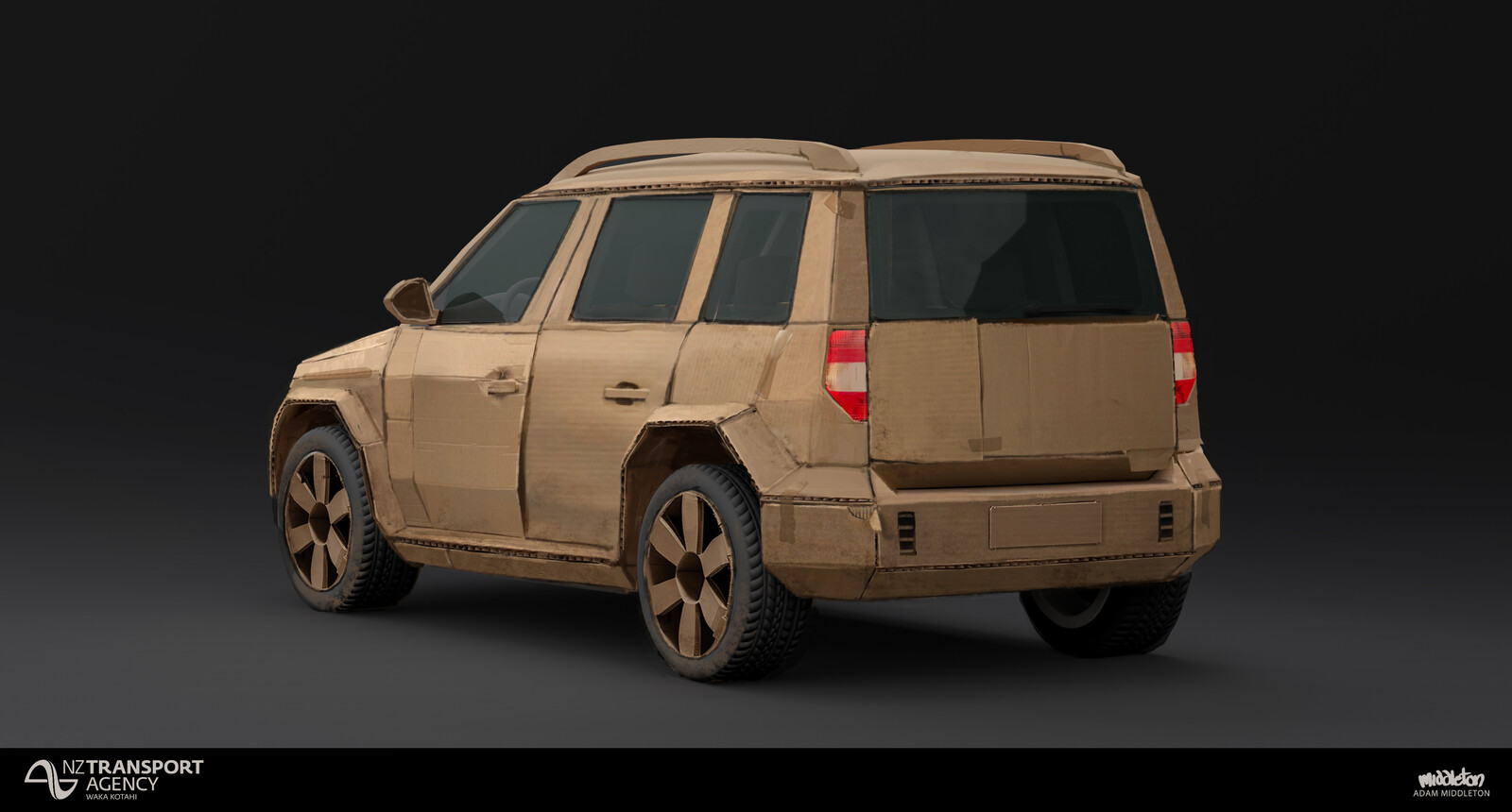 Cardboard Car - Back View