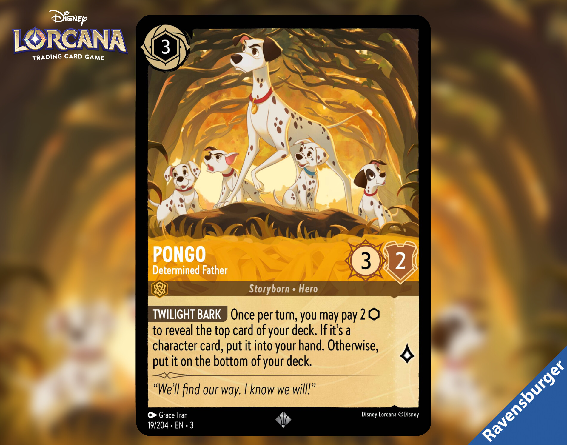 pongo lorcana card Disney Lorcana Into the Inklands Booster Pack