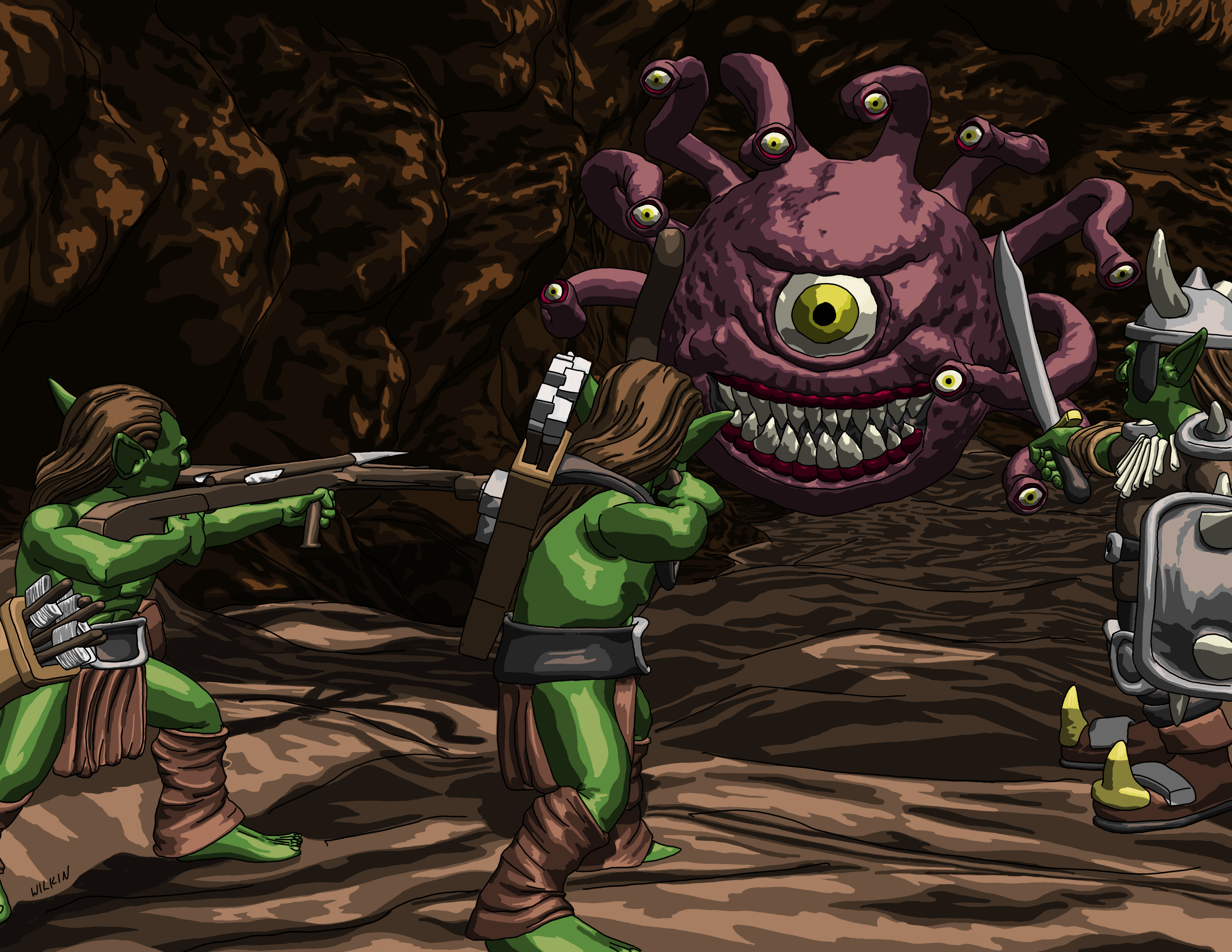 Beholder Goblin Attack