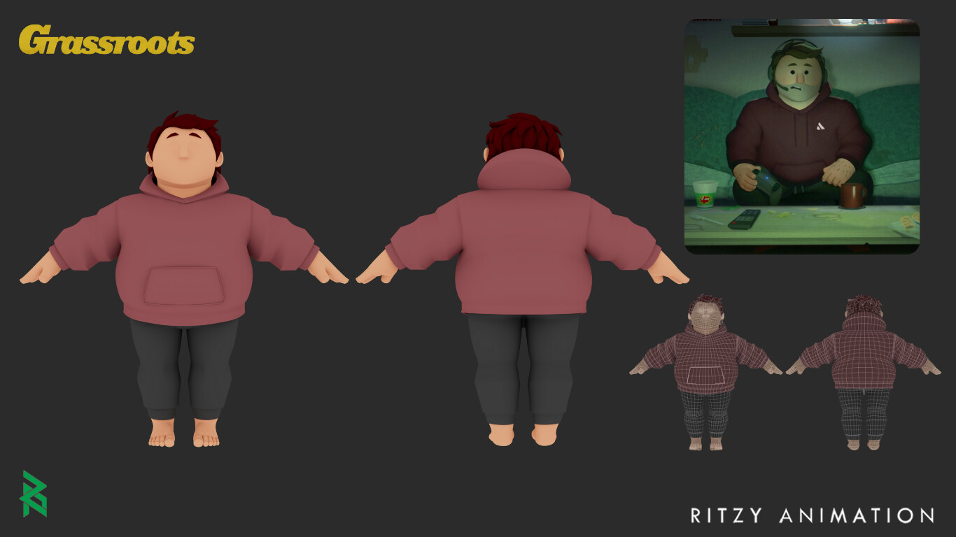 Responsible for modeling of the clothing