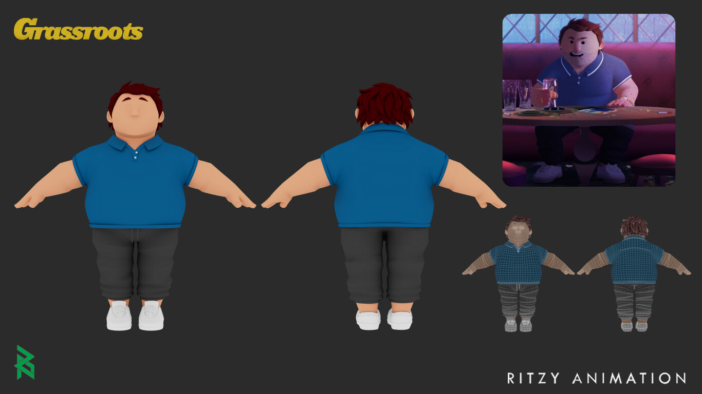 Responsible for modeling of the clothing