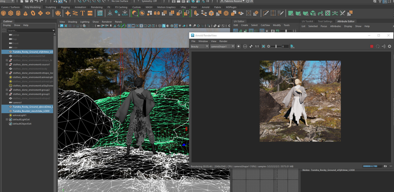 render environment  with mega scans integrating the library from Bridge