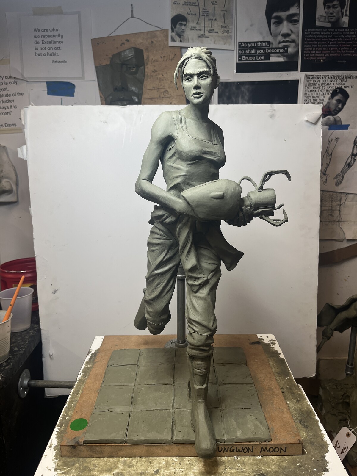 Chell Clay Sculpture