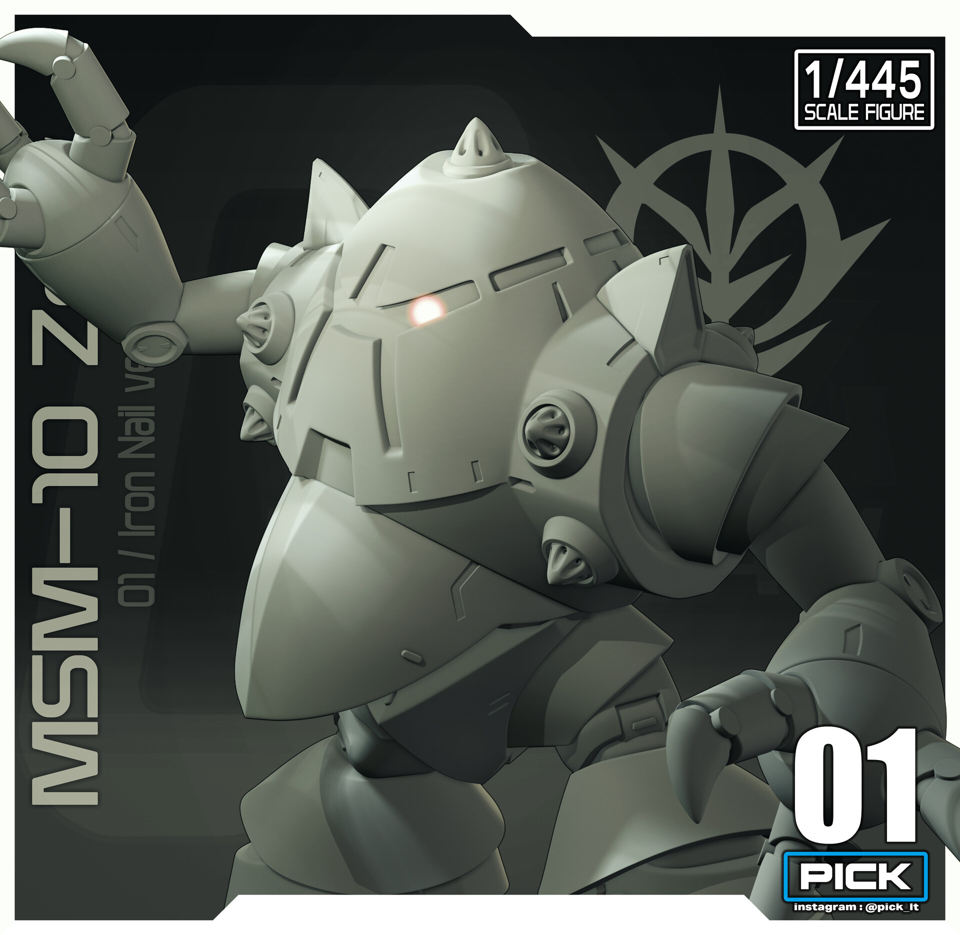 ArtStation - 01/ MSM-10 Zock Iron Nails ver. / 3D Resin Print Mini