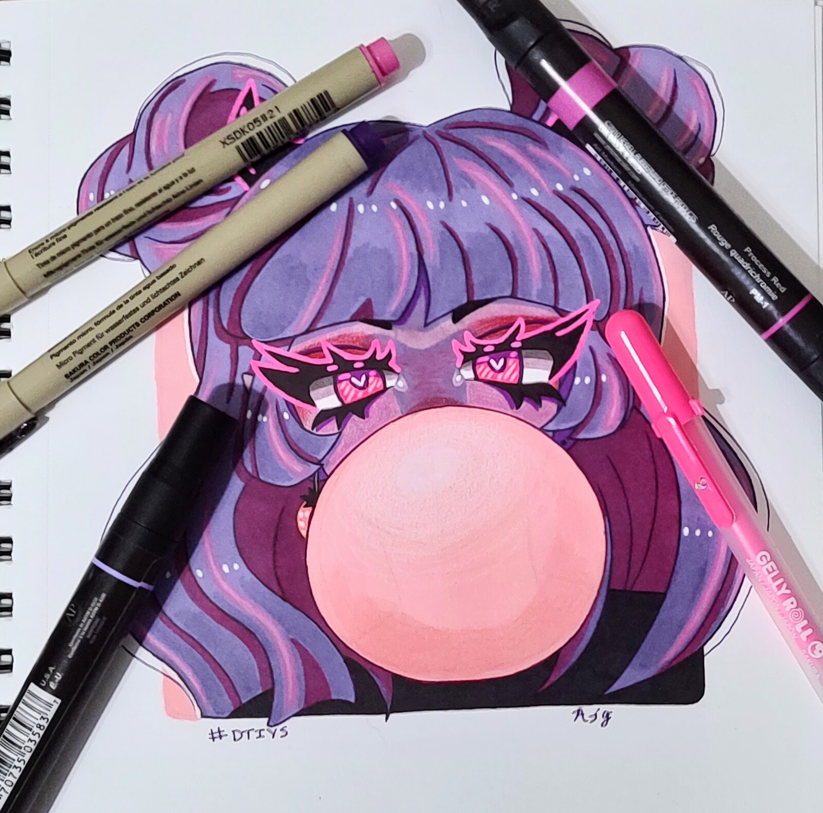 Blue Rose Arts Ashley Art Entry for Chibimica.art on Instagram