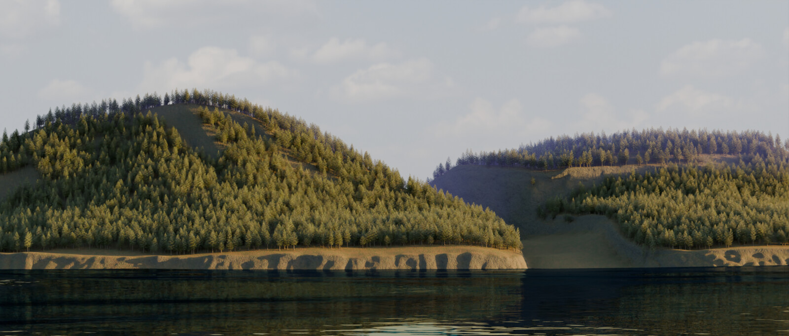 Sapling Tree Gen + Geometry Nodes - Instancing a single tree across points on the surface of the mesh.