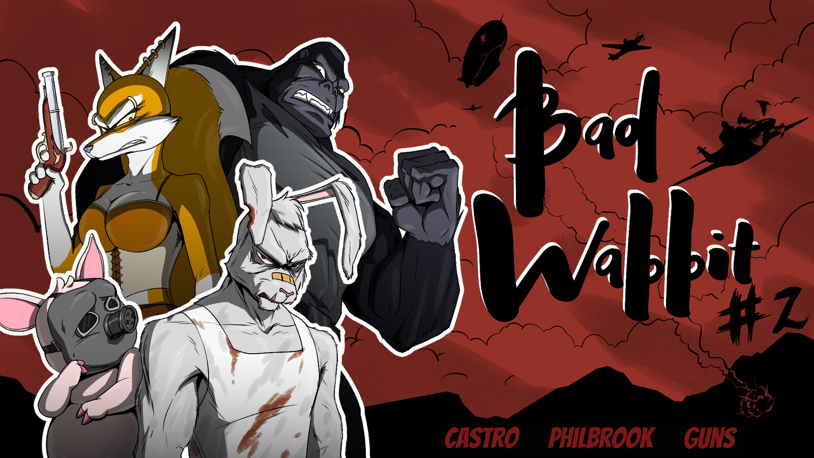 Tommy Guns / Paul Shi - Cover Design for Bad Wabbit 2