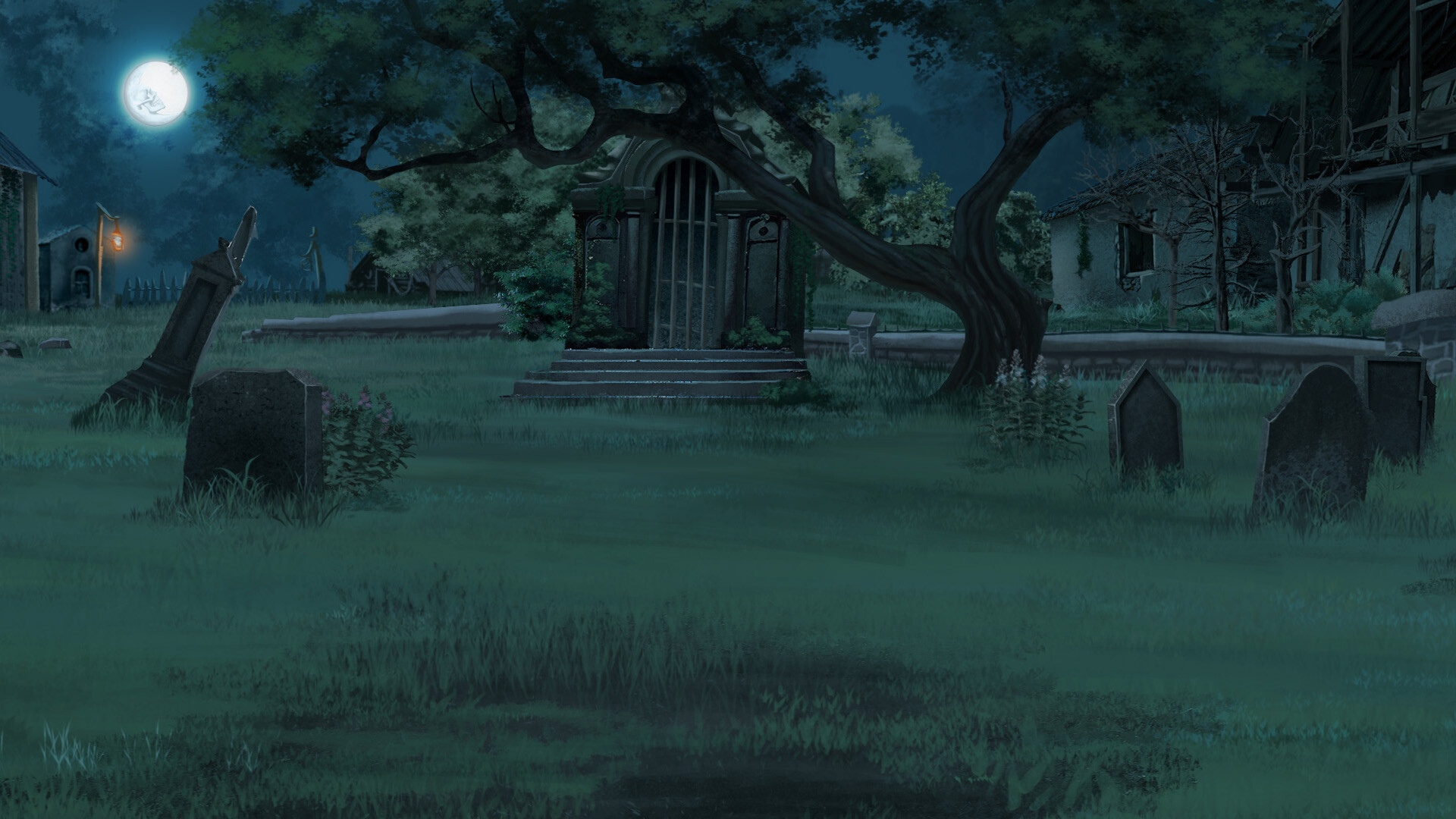 ArtStation - Background For a TCG #2 - Graveyard