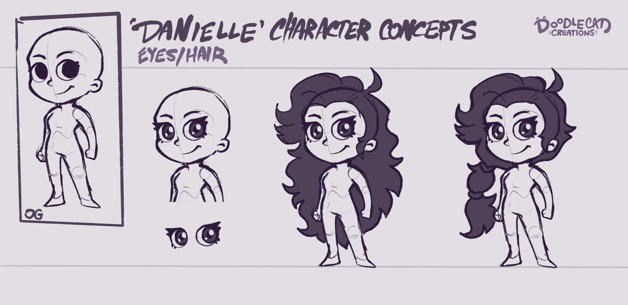 Final eyes/hair character concepts
