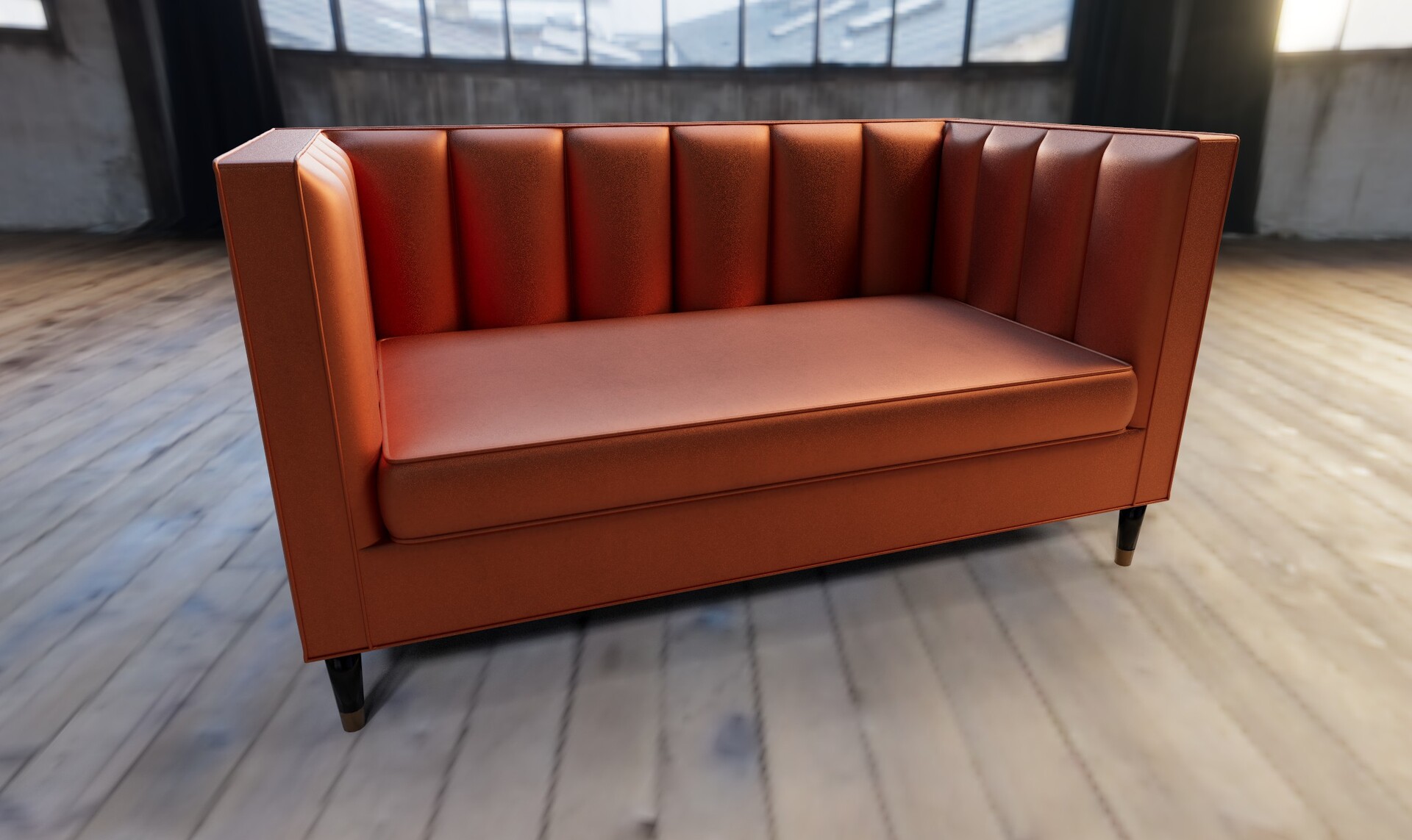 ArtStation - 3D Orange Loveseat Model