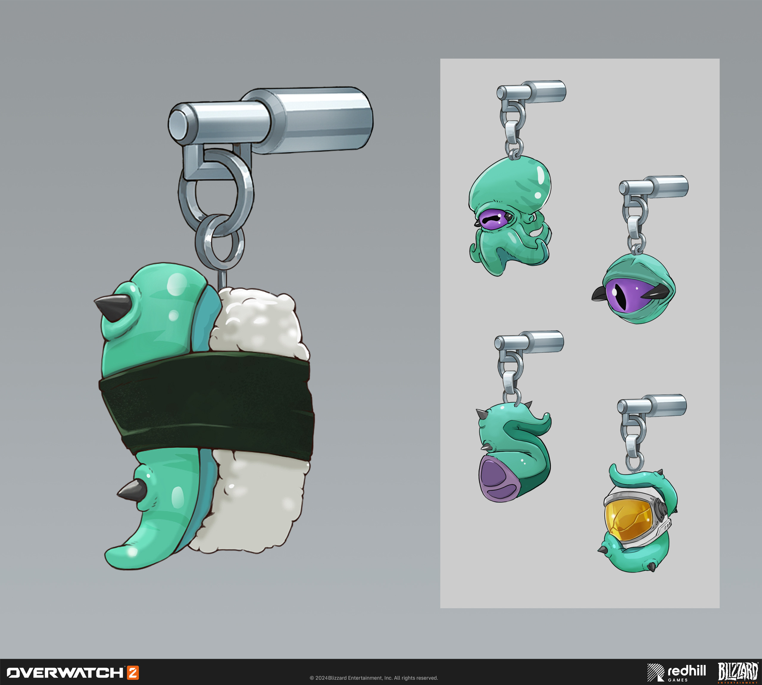 "Ravager Sushi" charm concept + ideations
