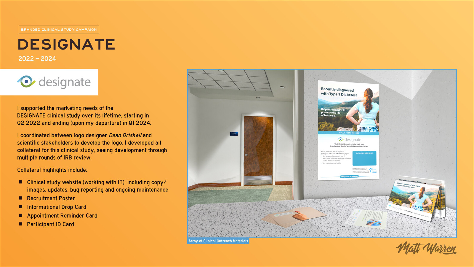 Branded Clinical Study Collateral: DESIGNATE