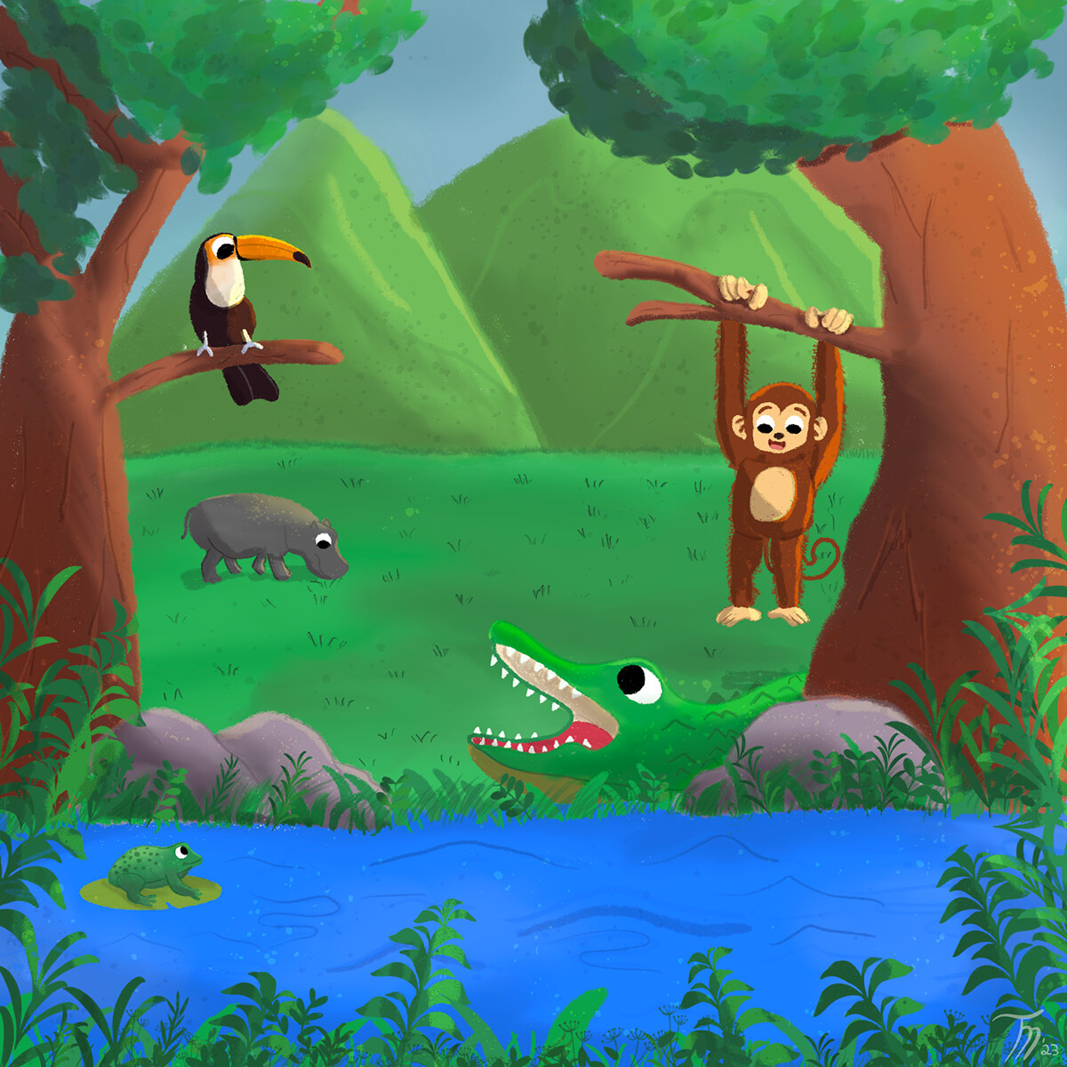 Children's Jungle Illustration